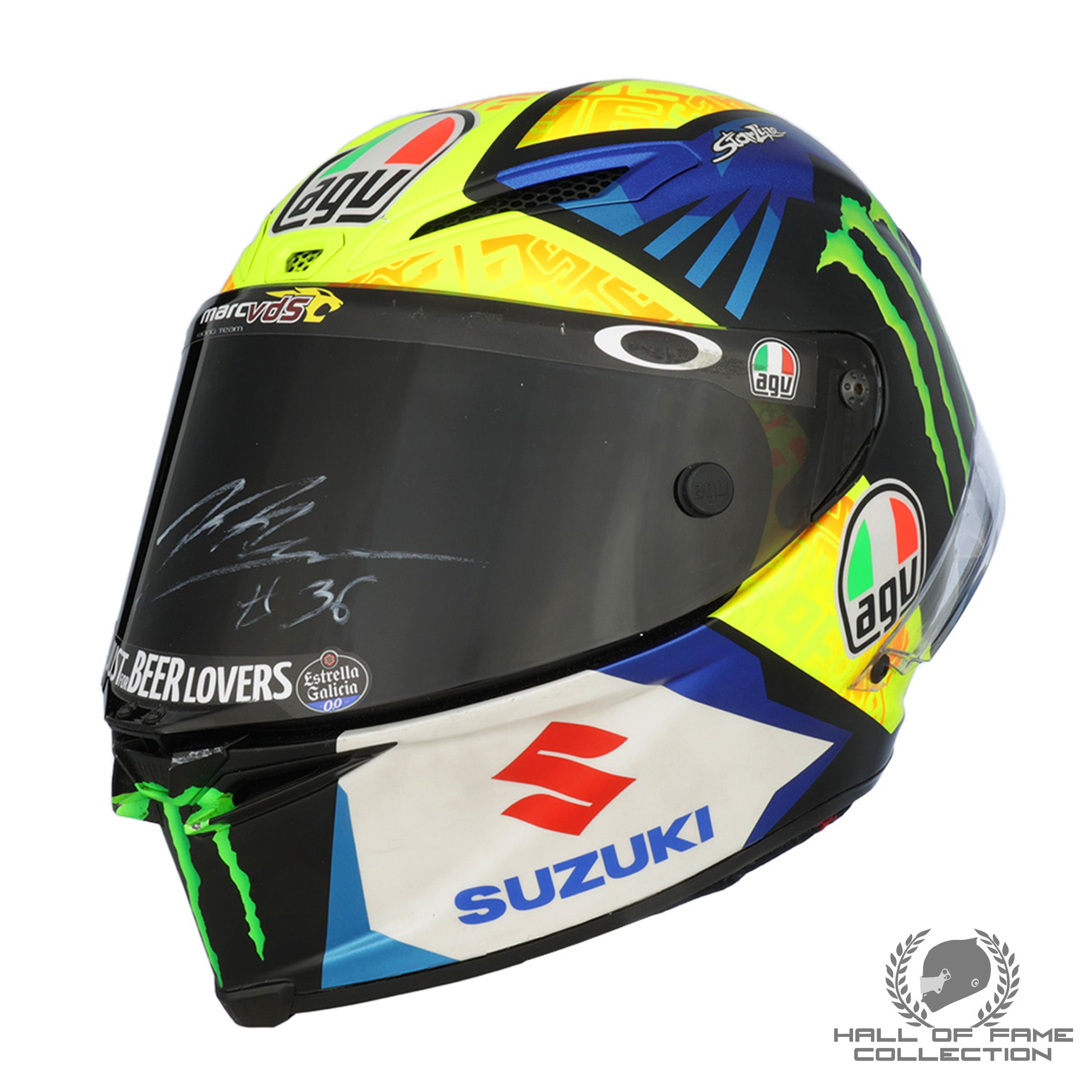 2019 Joan Mir Aragon Thailand Japan Race Used Team Suzuki Ecstar Rookie Season MotoGP Helmet