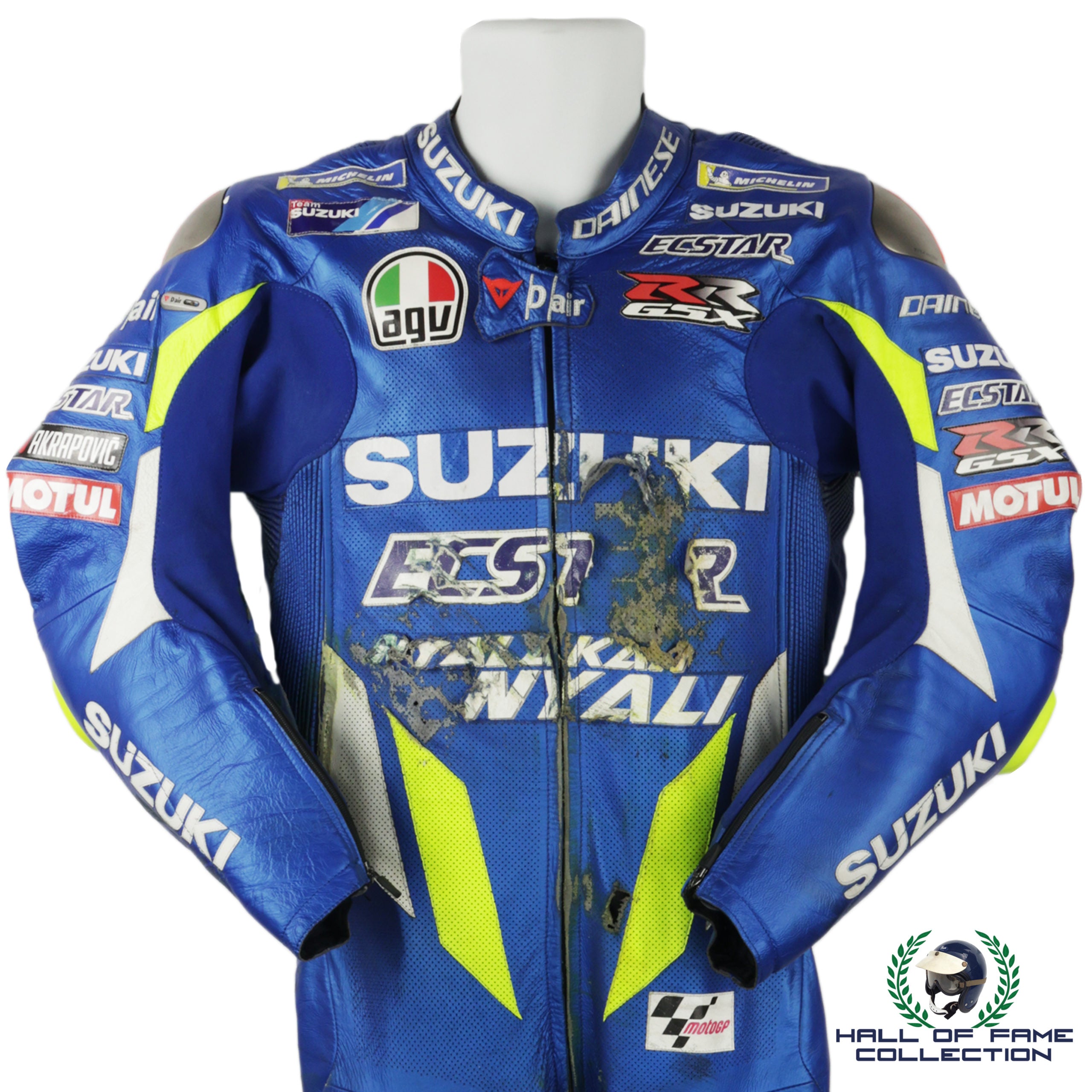 2019 Joan Mir Brno Crash Used Team Suzuki MotoGP Leathers