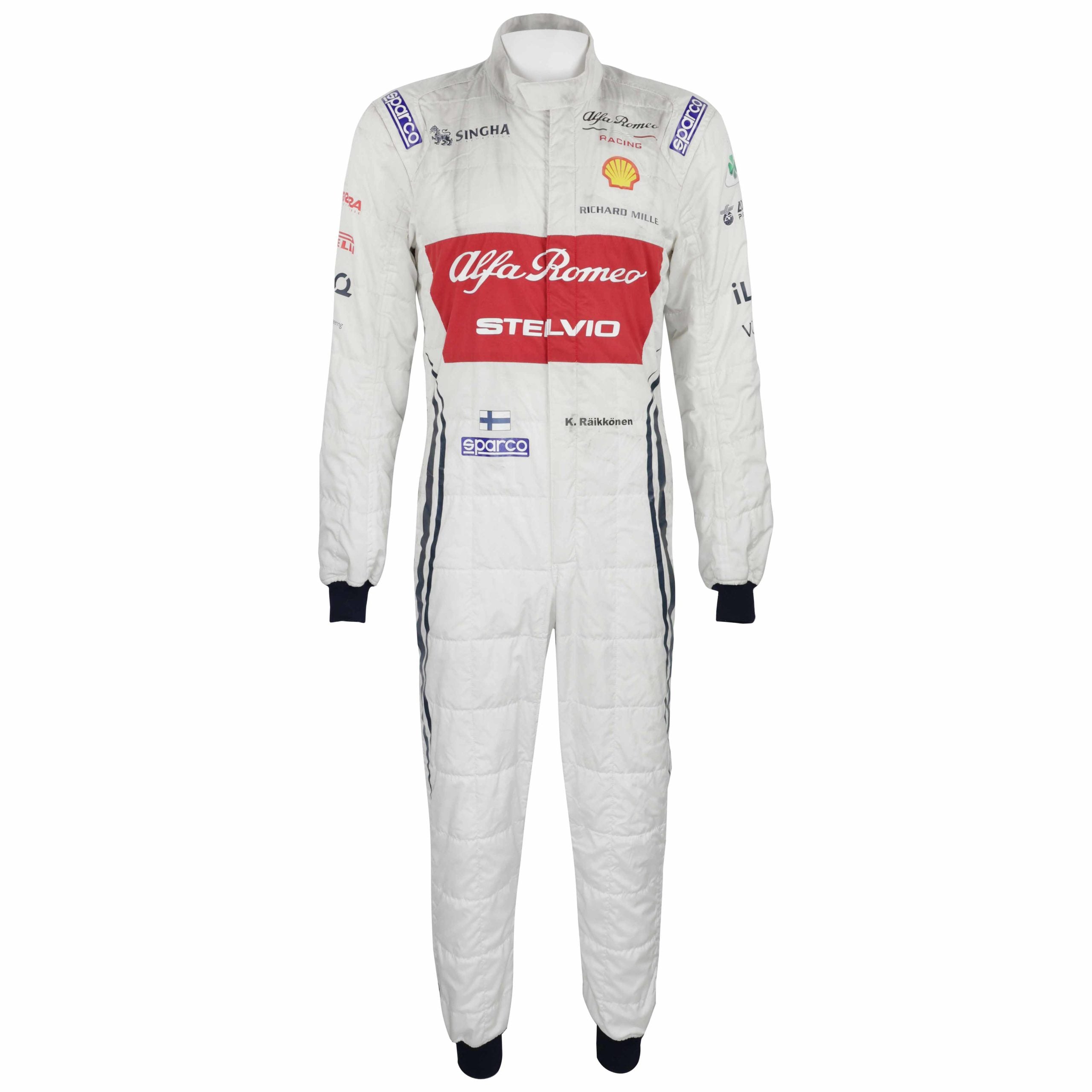 2019 Kimi Raikkonen Race Used Azerbaijan GP Alfa Romeo Racing F1 Suit