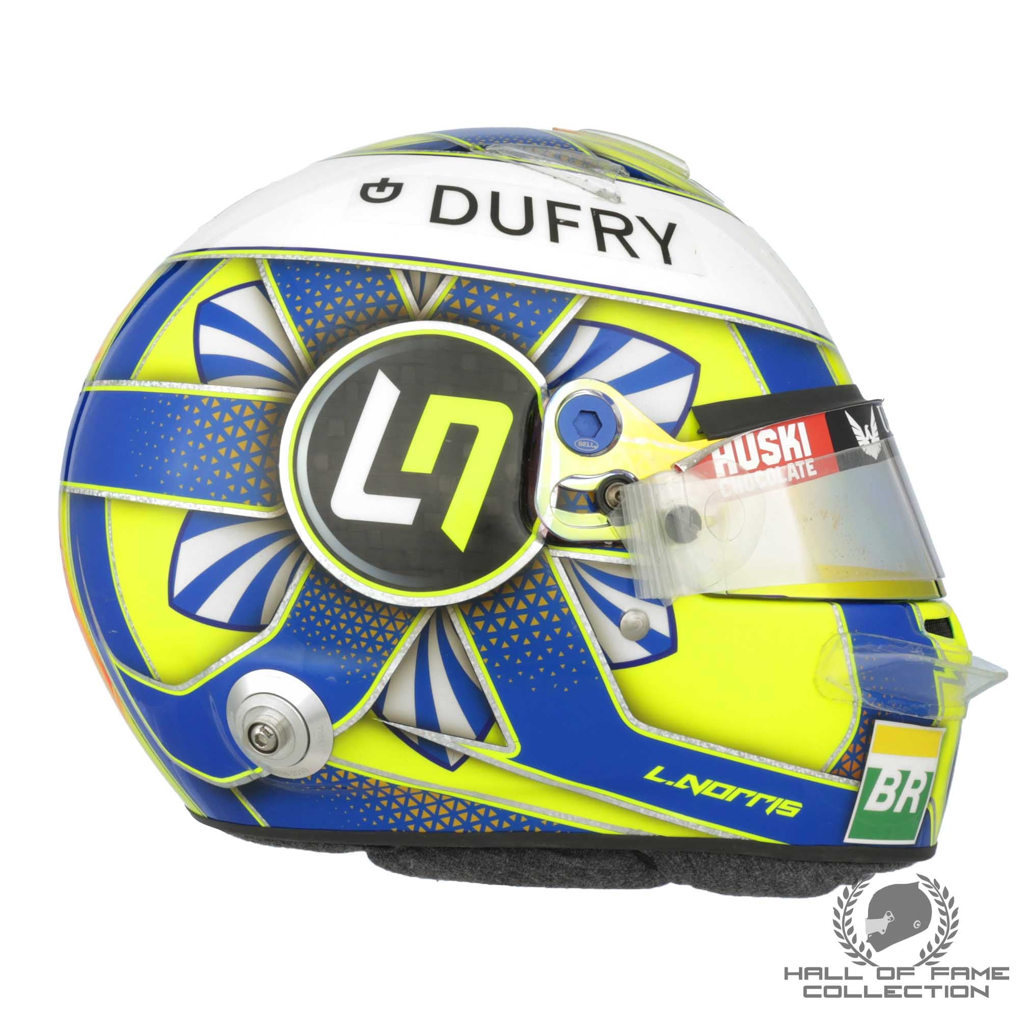 2019 Lando Norris Austrian GP Race Used McLaren F1 Helmet - Hall