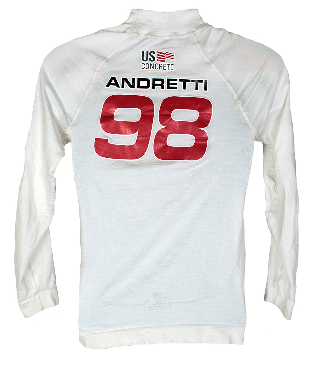 2019 Marco Andretti Signed Race Used Andretti Autosport OMP Indy 500 Nomex Shirt