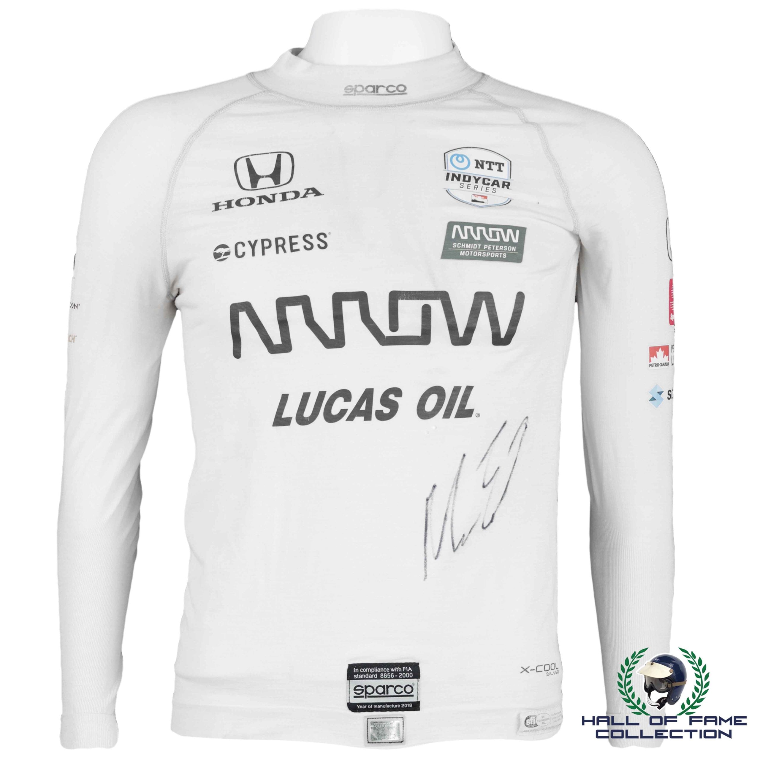 2019 Marcus Ericsson Signed Race Used Toronto SPM IndyCar Nomex