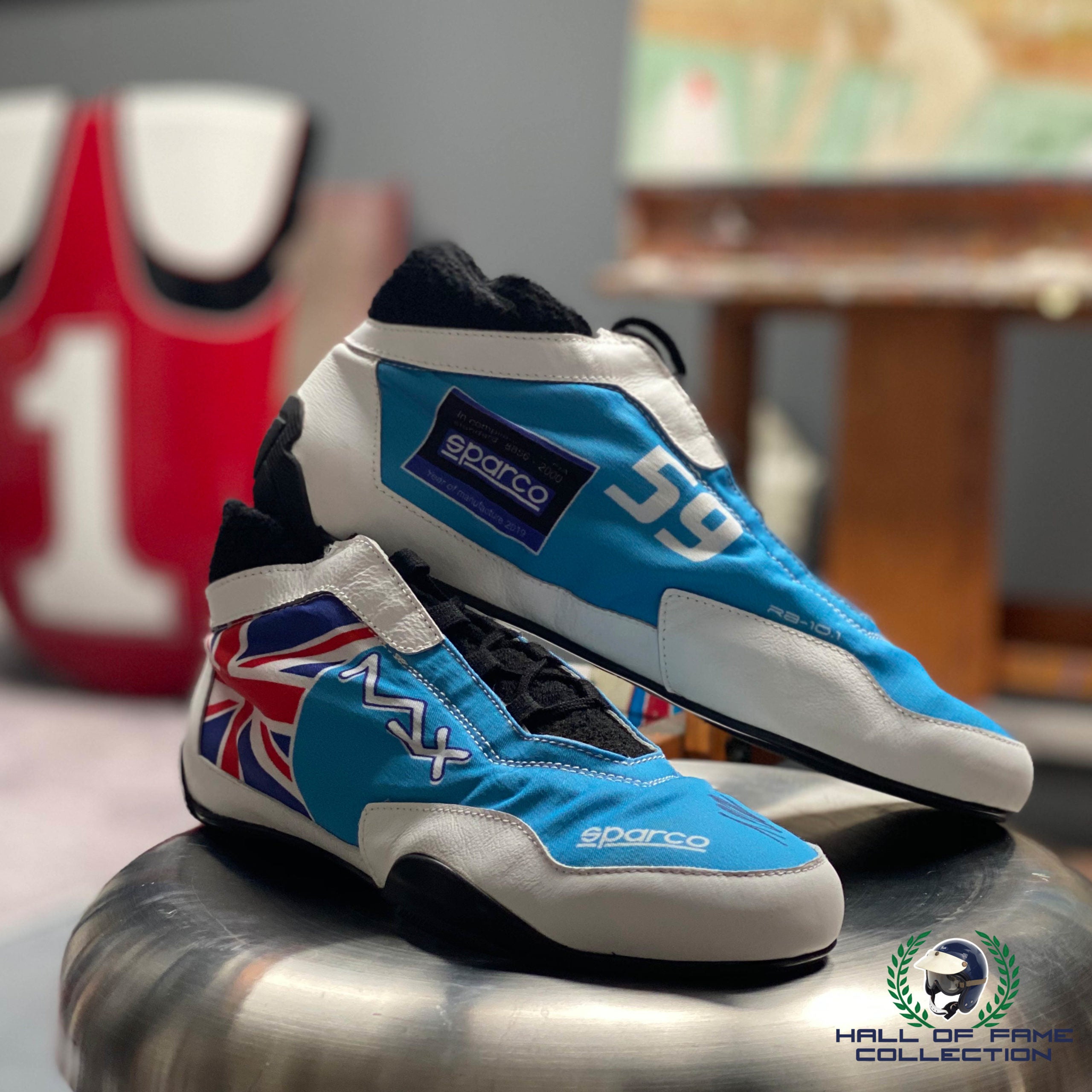 2019 Max Chilton Signed Test Used Carlin Racing IndyCar Boots