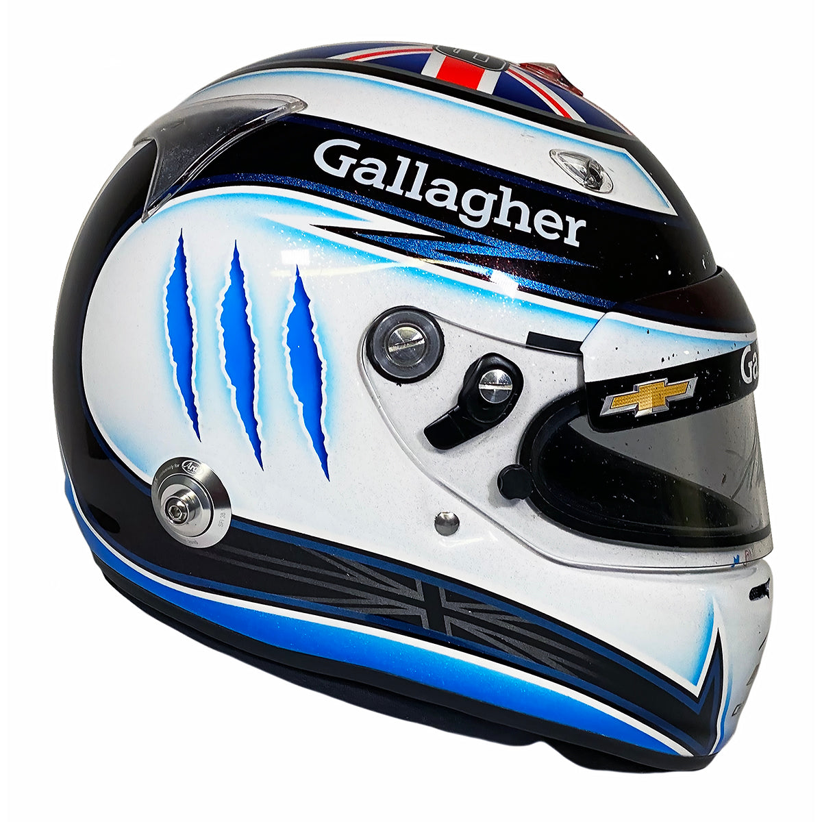 2019 Max Chilton Signed Race Used Carlin Racing Arai GP6-RC IndyCar Helmet