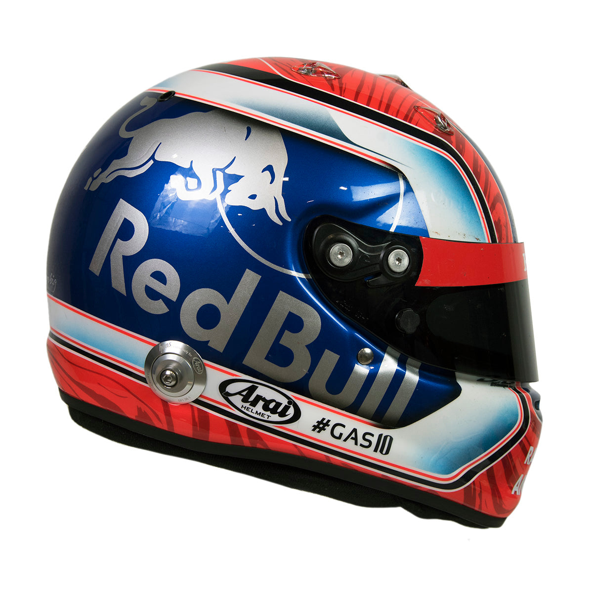 2019 Pierre Gasly Signed Race Used Toro Rosso Belgium GP Arai GP7-RC F1 Helmet