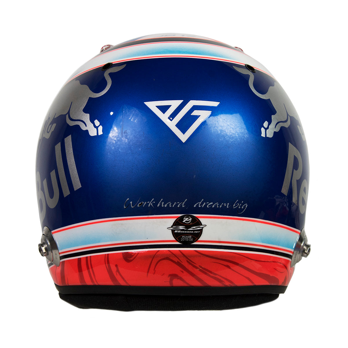 2019 Pierre Gasly Signed Race Used Toro Rosso Belgium GP Arai GP7-RC F1 Helmet