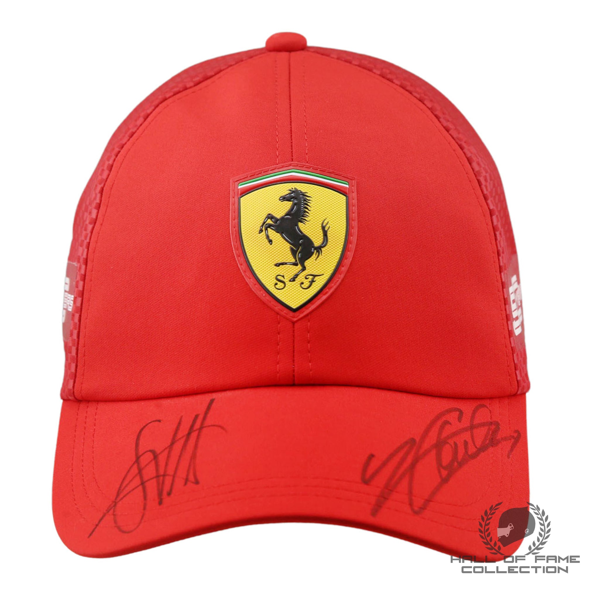 2019 Sebastian Vettel & Charles Leclerc Signed 90 Years Official Scuderia Ferrari F1 Hat