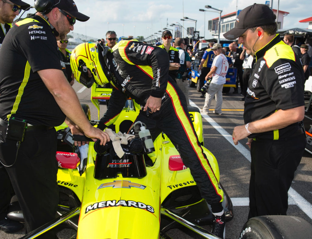 2019 Simon Pagenaud Signed Race Worn Team Penske IndyCar Boots