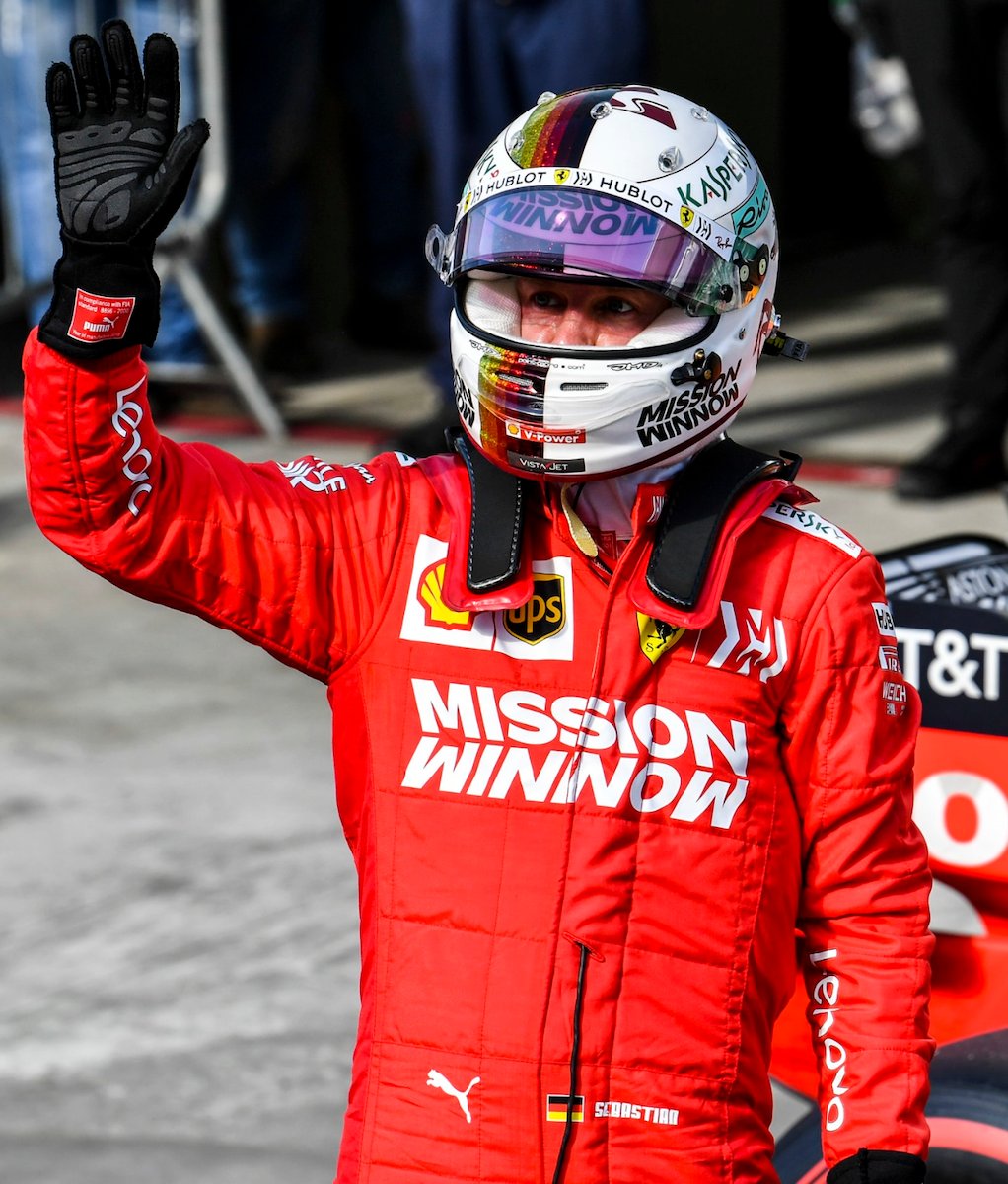 2019 Sebastian Vettel Race Used Scuderia Ferrari  Mission Winnow F1 Gloves