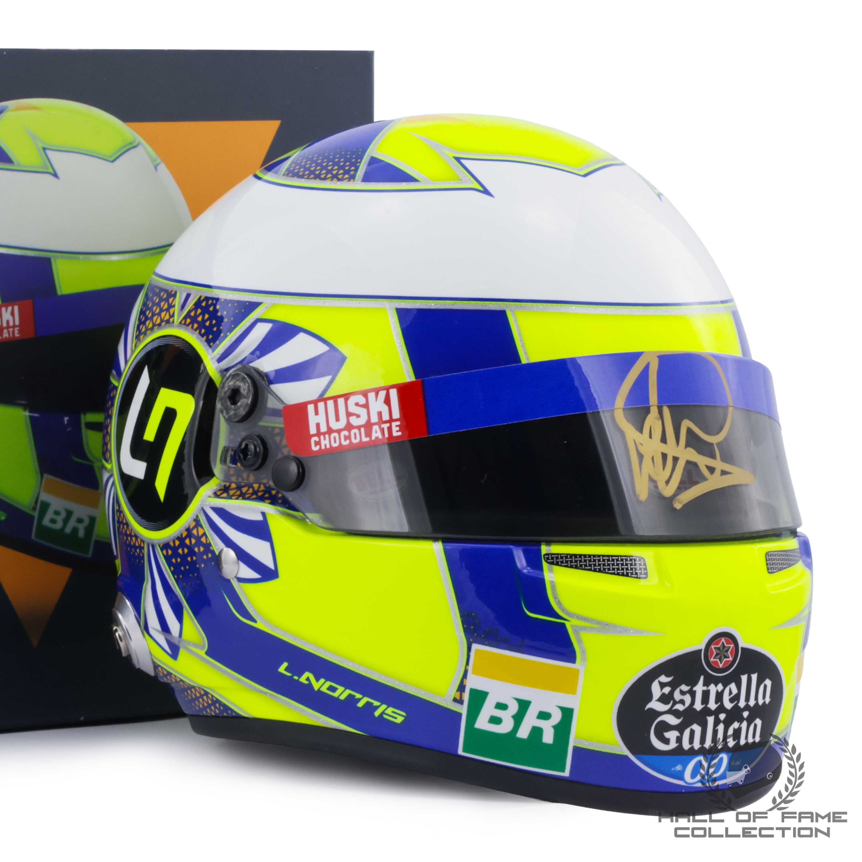 2019 Lando Norris Signed Rookie Season McLaren 1:2 Scale F1 Helmet