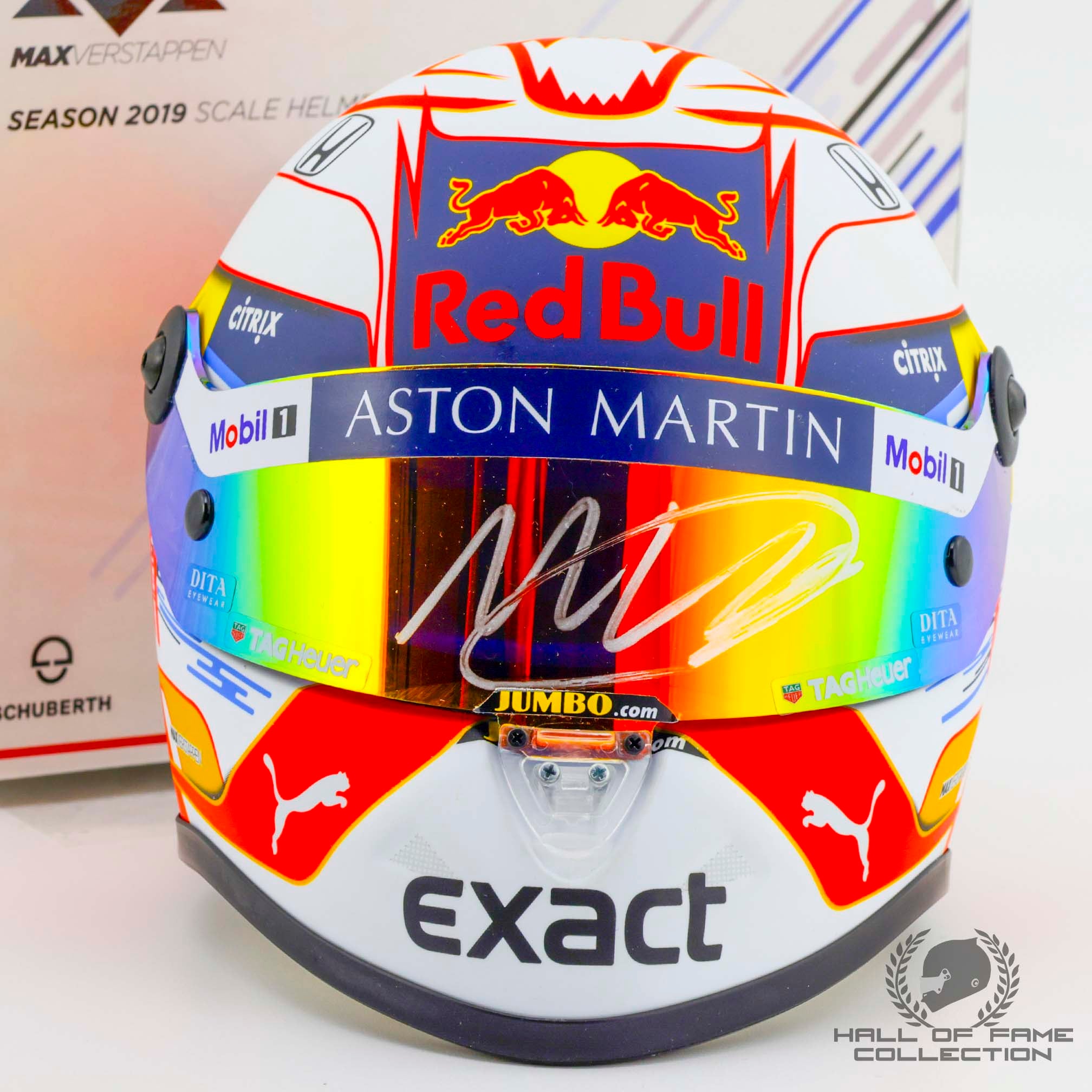 2019 Max Verstappen Signed Red Bull Racing 1:2 Scale F1 Helmet