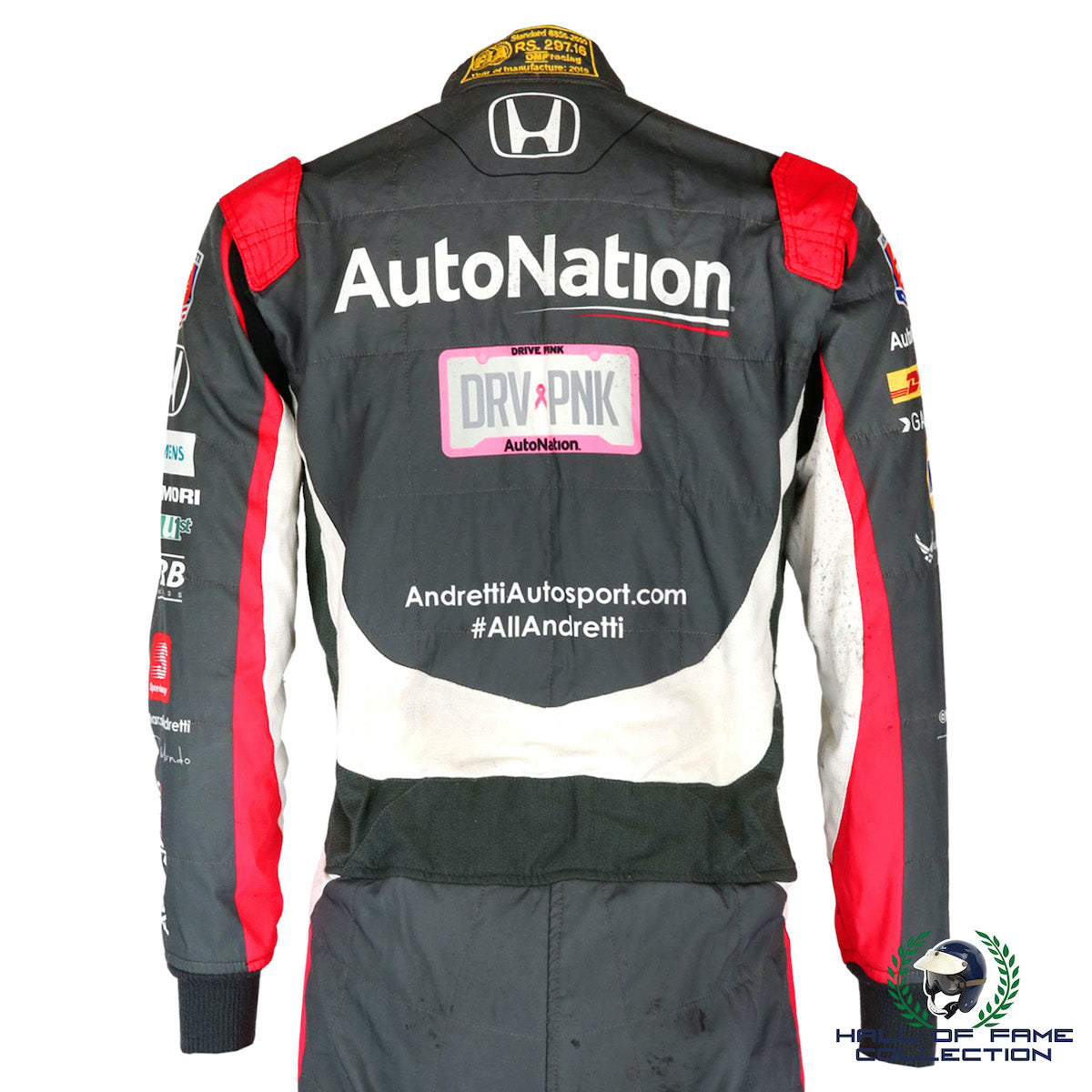 2019 Marco Andretti Signed Detroit GP Used Auto Nation Andretti Autosport IndyCar Suit