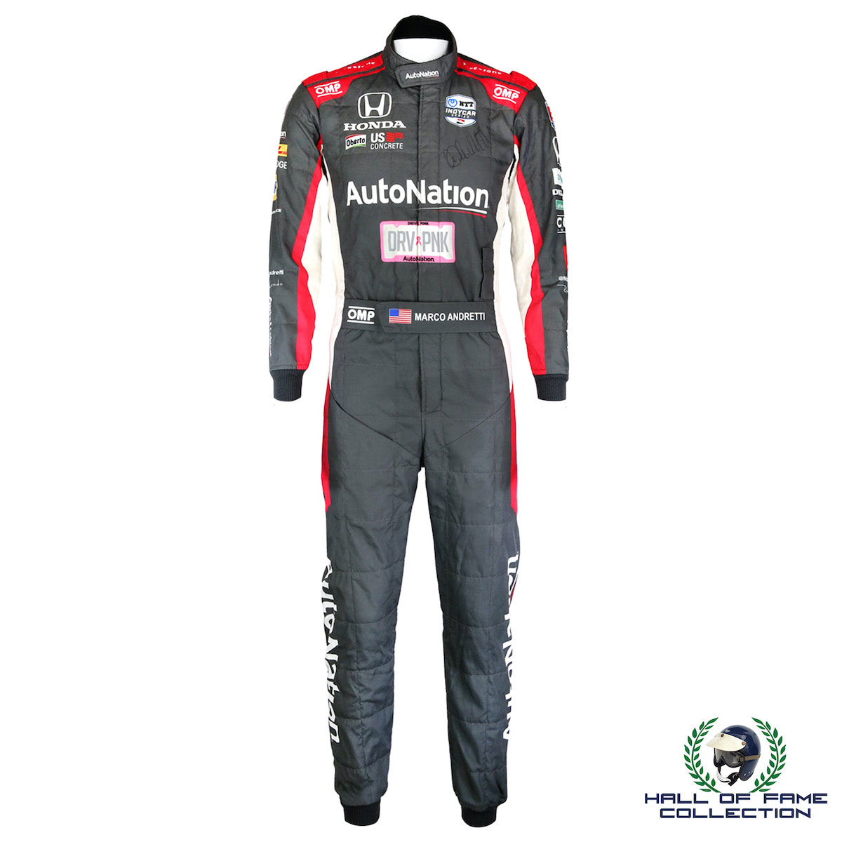 2019 Marco Andretti Signed Detroit GP Used Auto Nation Andretti Autosport IndyCar Suit