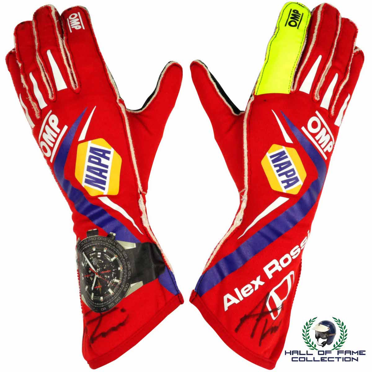 2020 Alexander Rossi Signed Race Used Andretti Autosport IndyCar Gloves
