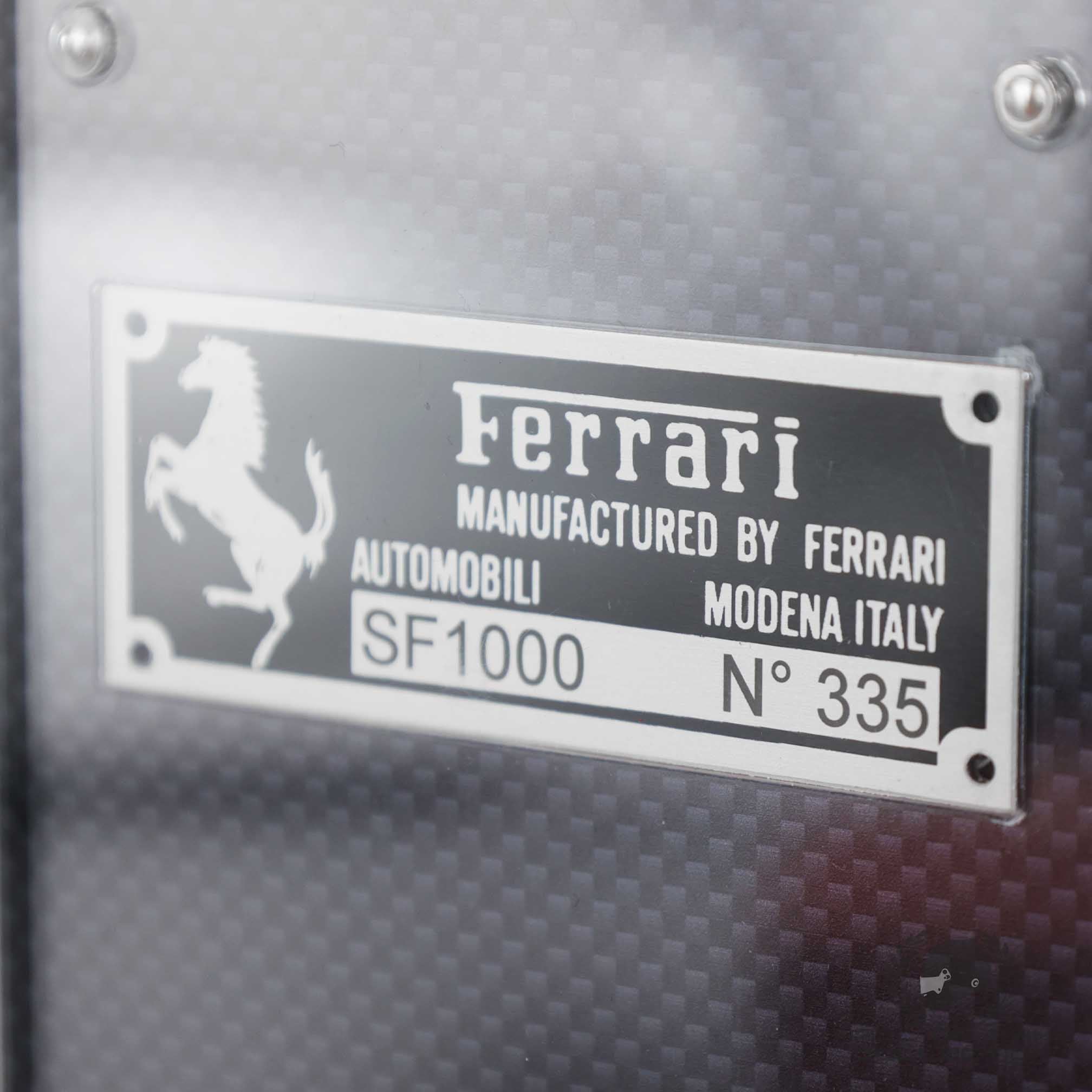 2020 Charles Leclerc / Sebastian Vettel Original Scuderia Ferrari Chassis Plate F1 Presentation