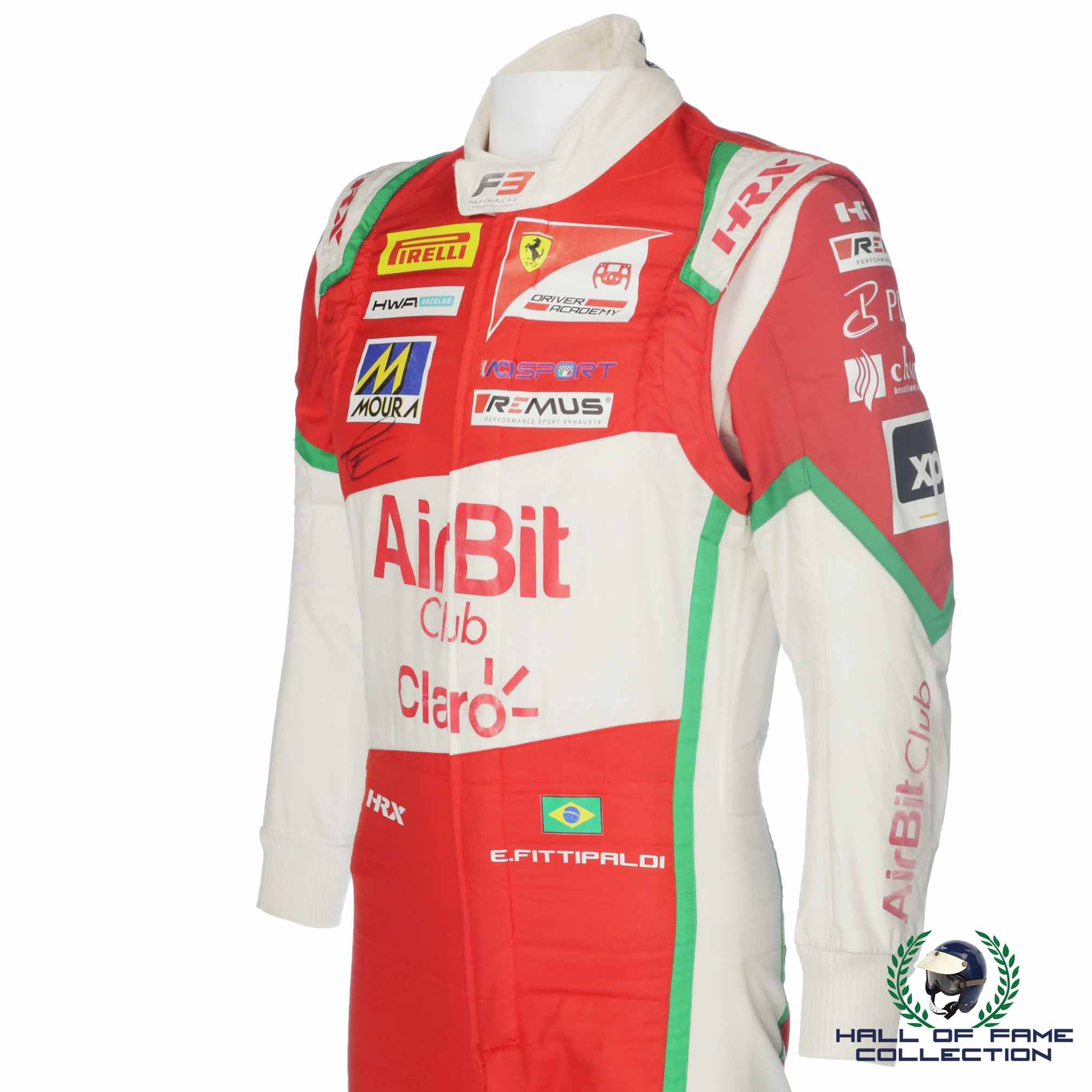 2020 Enzo Fittipaldi Signed Race Used HWA Racelab F3 Suit