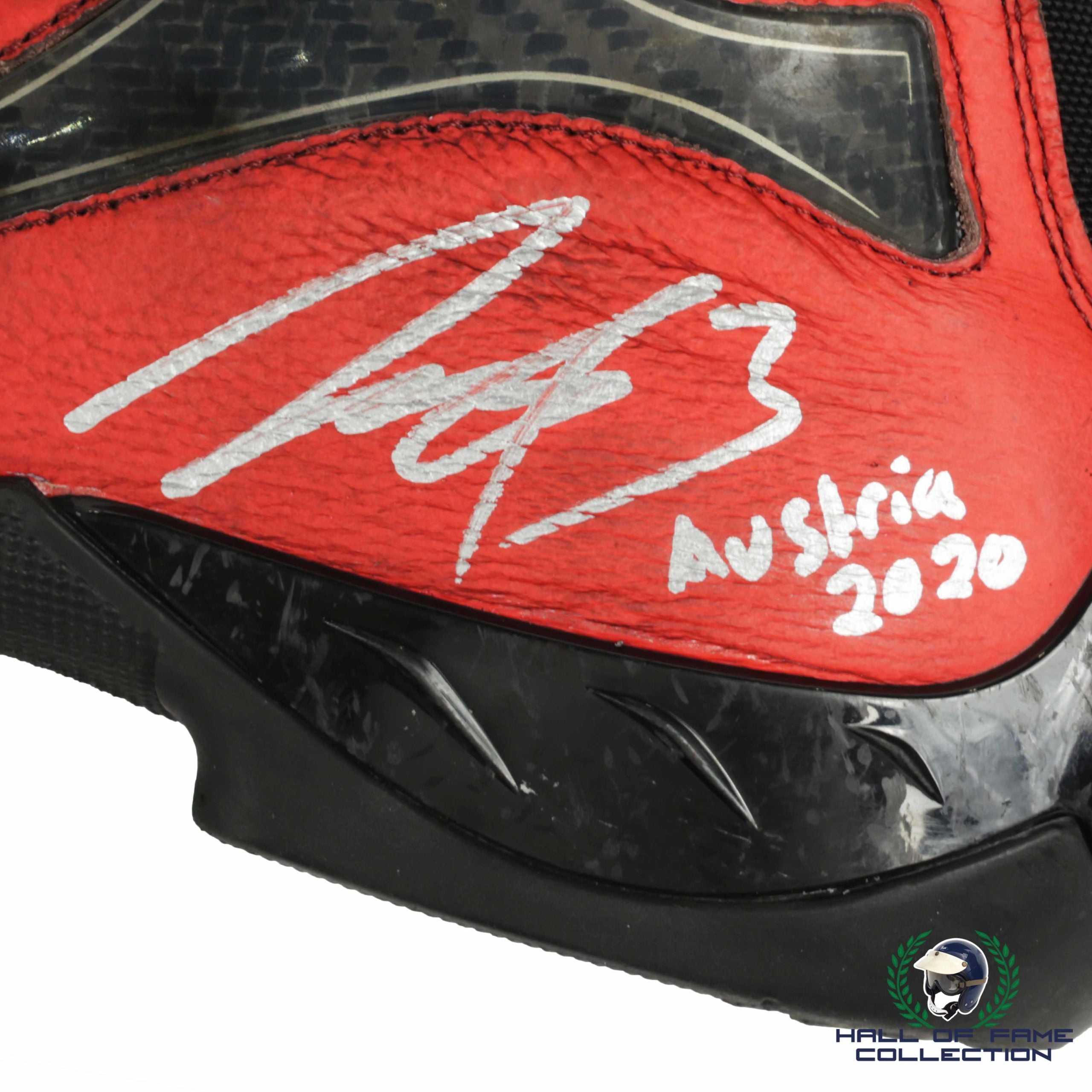 2020 Jack Miller Signed Race Used Ducati Dainese MotoGp Boots