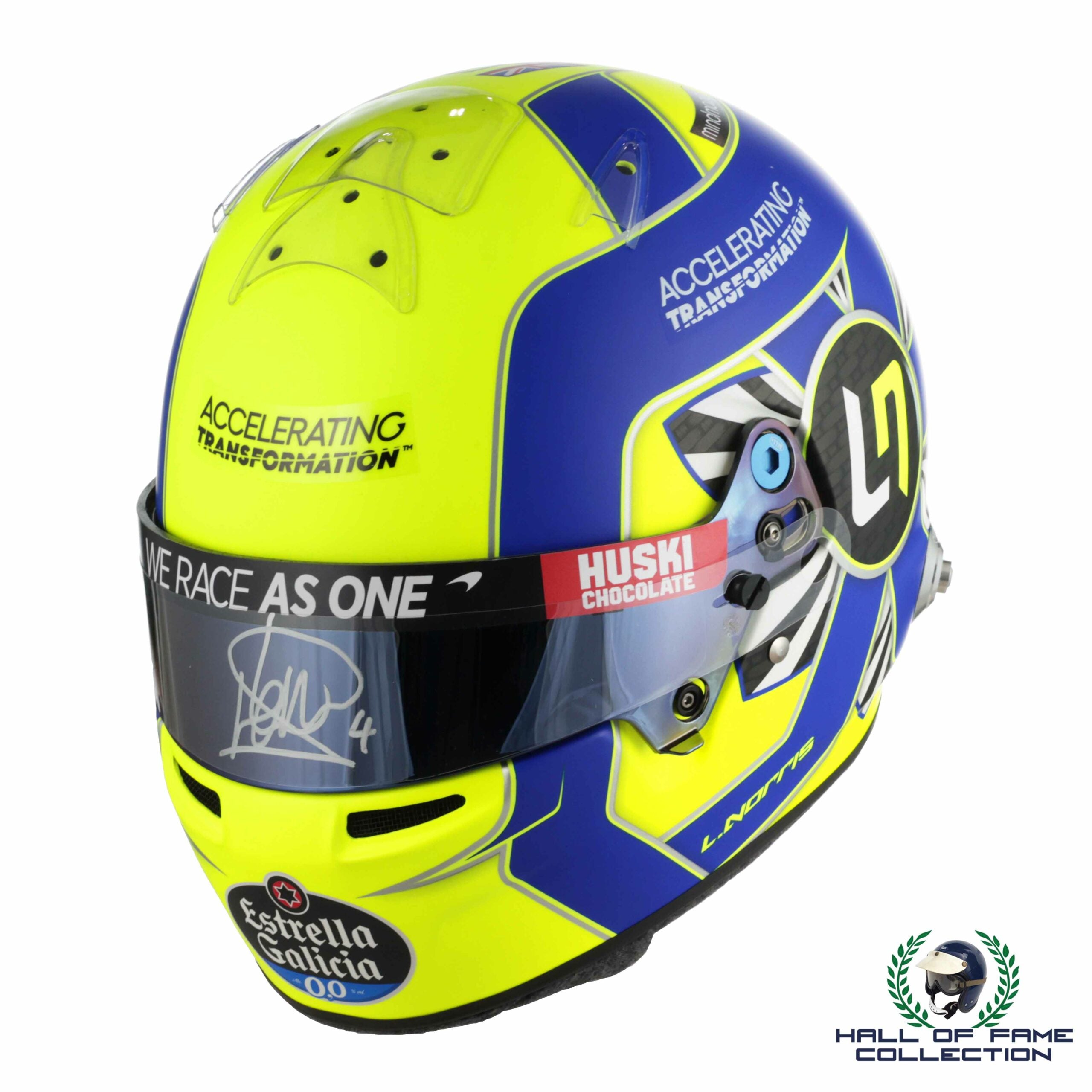 2020 Lando Norris Signed Official Promo Bell McLaren F1 Helmet & Suit