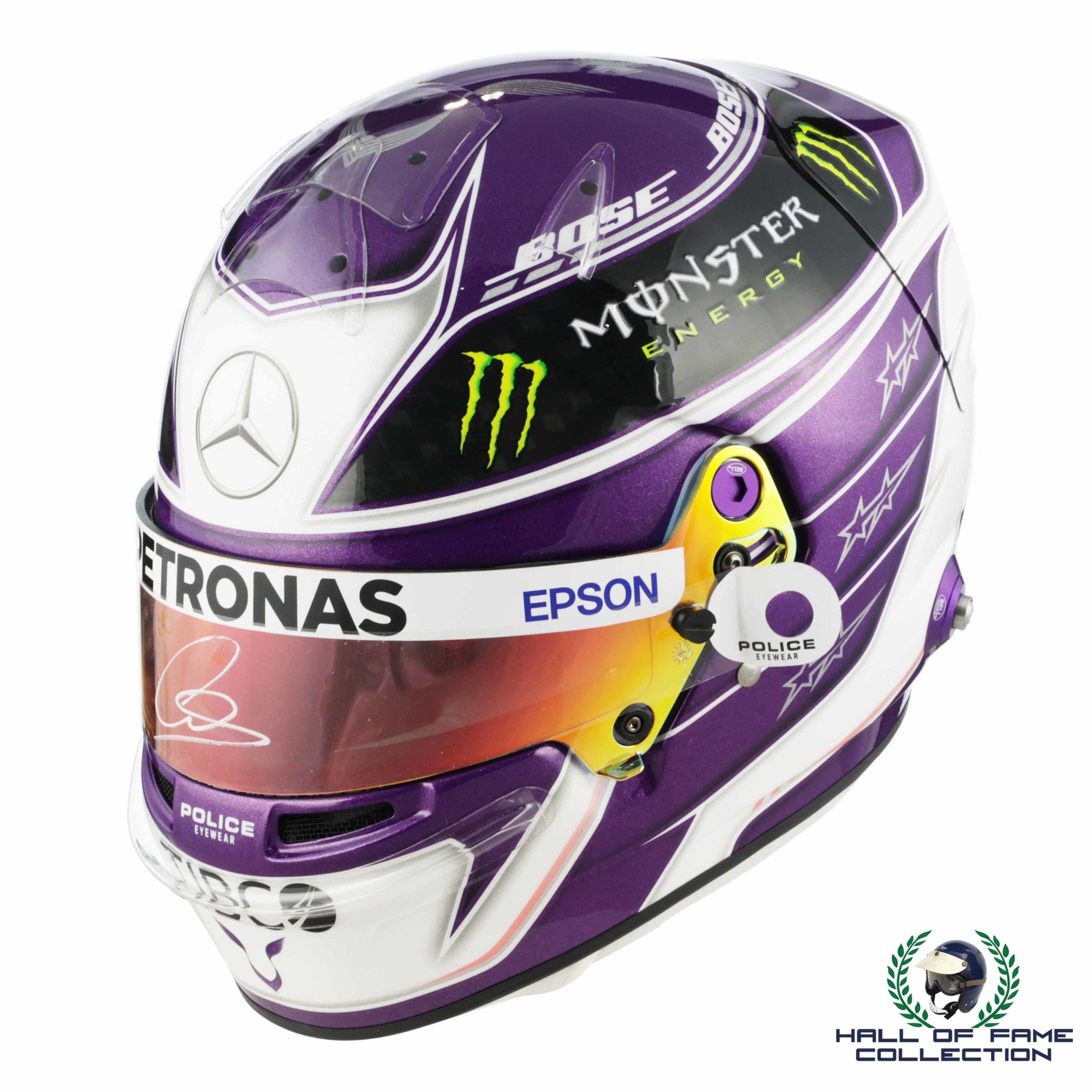 2020 Lewis Hamilton Signed Pre-Season Test Mercedes AMG Petronas Official Replica Bell HP77 F1 Helmet