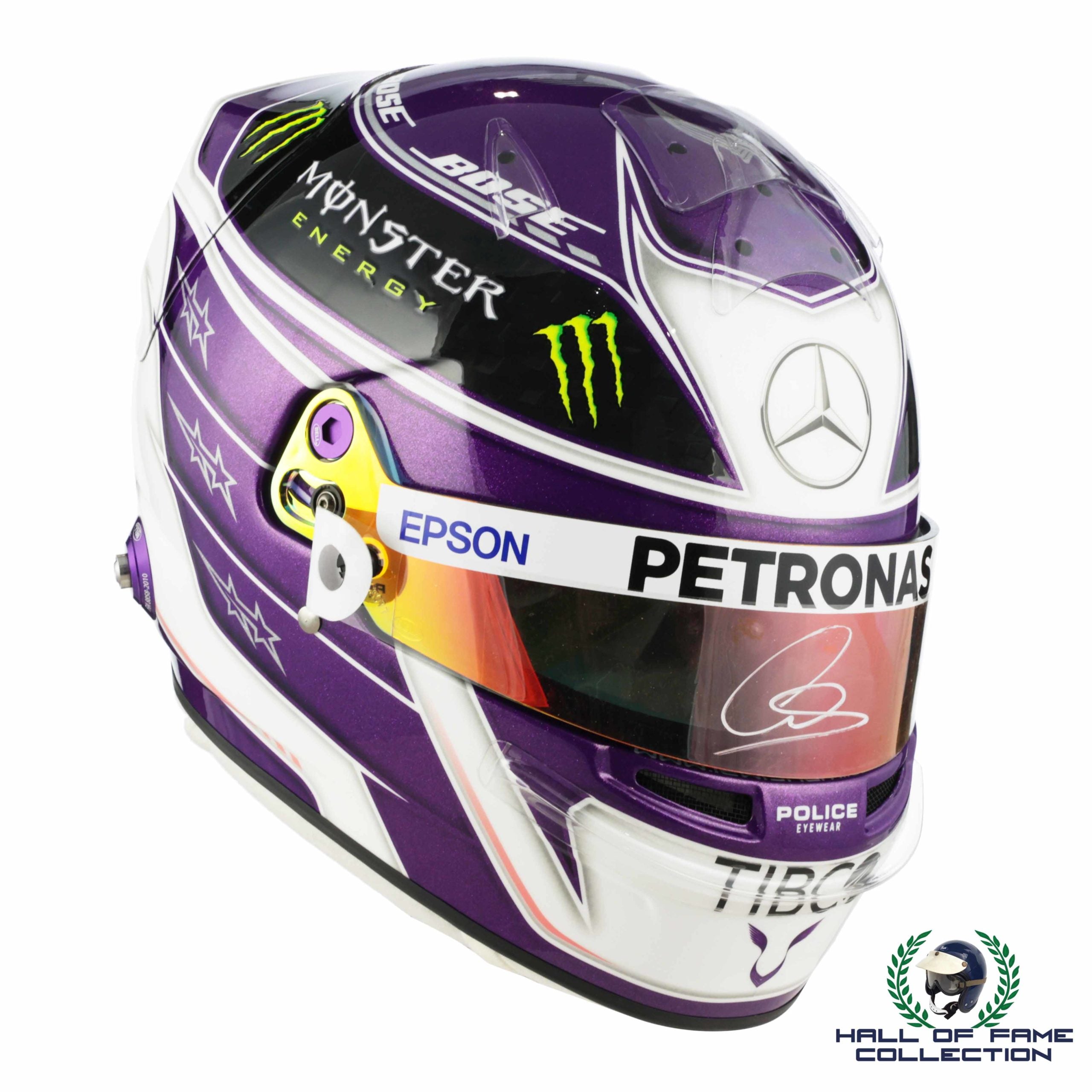 2020 Lewis Hamilton Signed Pre-Season Test Mercedes AMG Petronas Official Replica Bell HP77 F1 Helmet