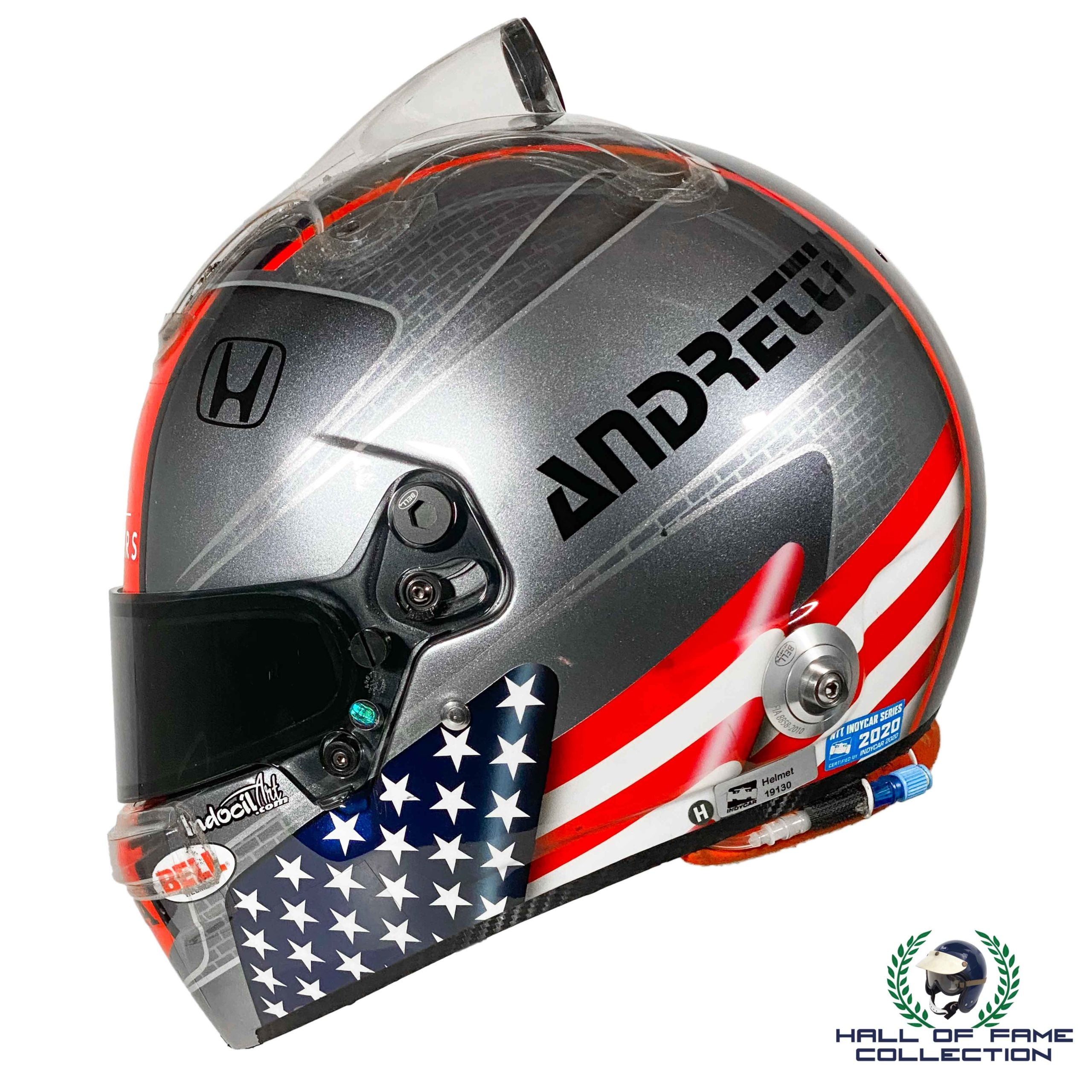 2020 Marco Andretti Signed Race Used Andretti Autosport Bell HP-77 IndyCar Helmet