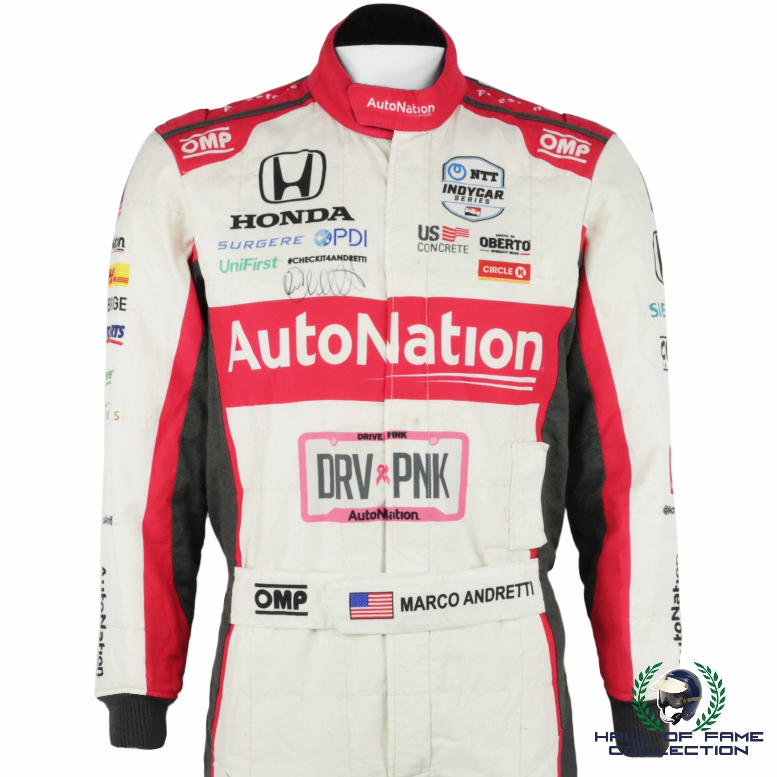 2020 Marco Andretti Signed Indianapolis GP Race Used Andretti Autosport IndyCar Suit