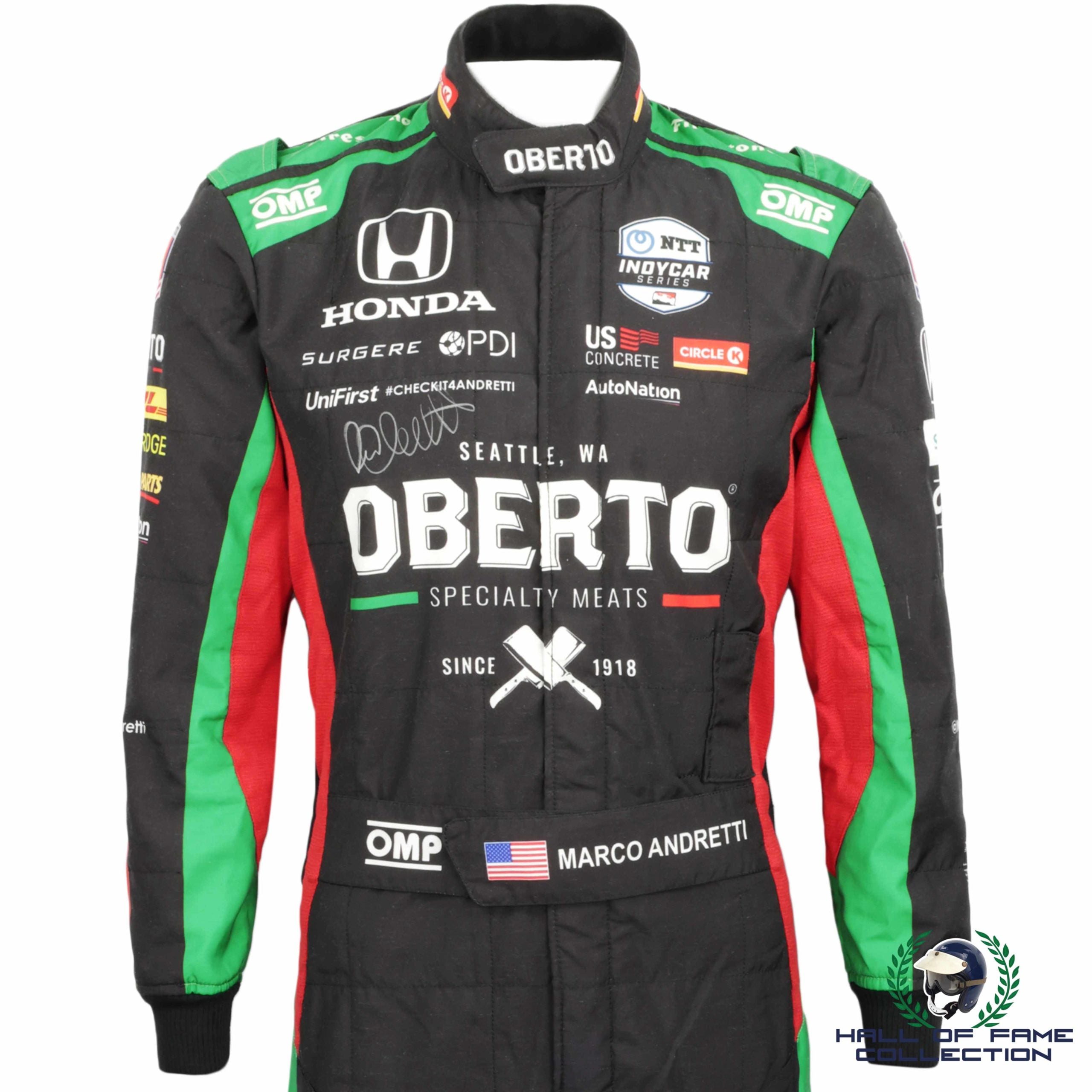 2020 Marco Andretti Signed Gateway Used Andretti Autosport IndyCar Suit