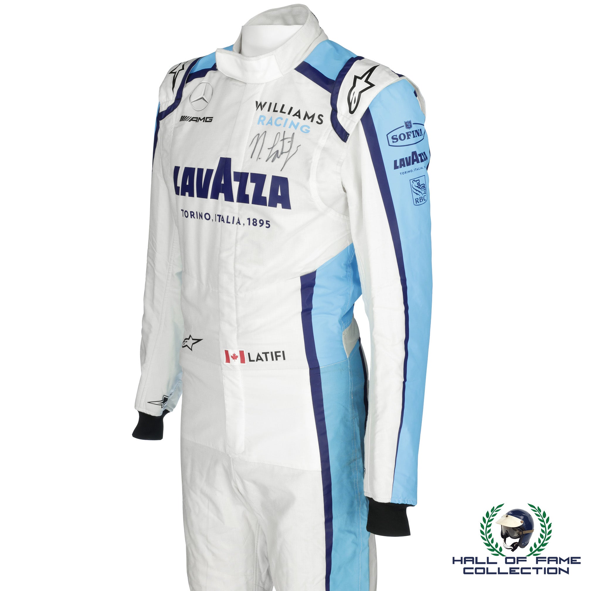 2020 Nicholas Latifi Signed Race Used Williams F1 Suit