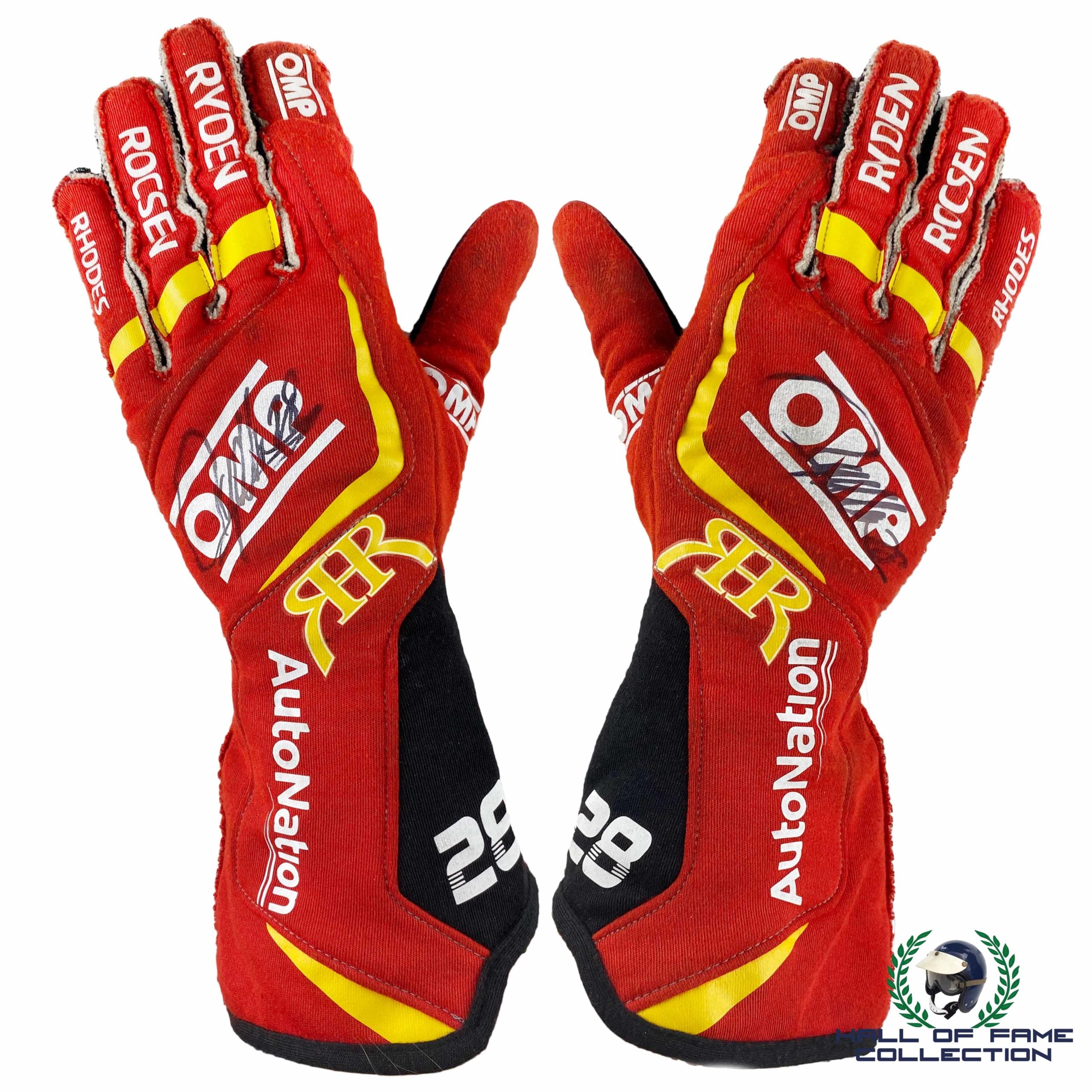 2020 Ryan Hunter-Reay Signed Indy 500 Used Andretti Autosport IndyCar Gloves