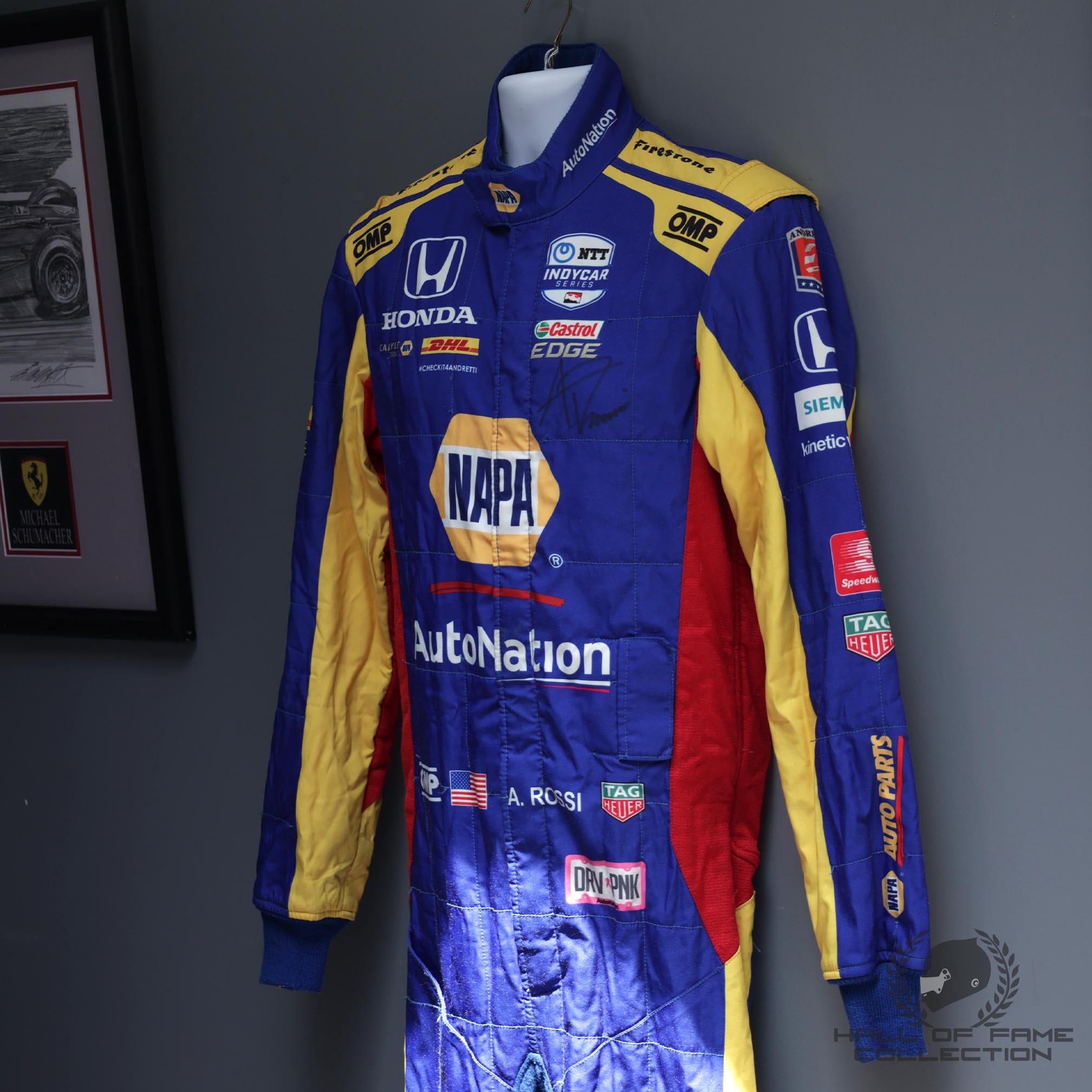 2020 Alexander Rossi Signed Race Used Napa Andretti Autosport IndyCar Suit