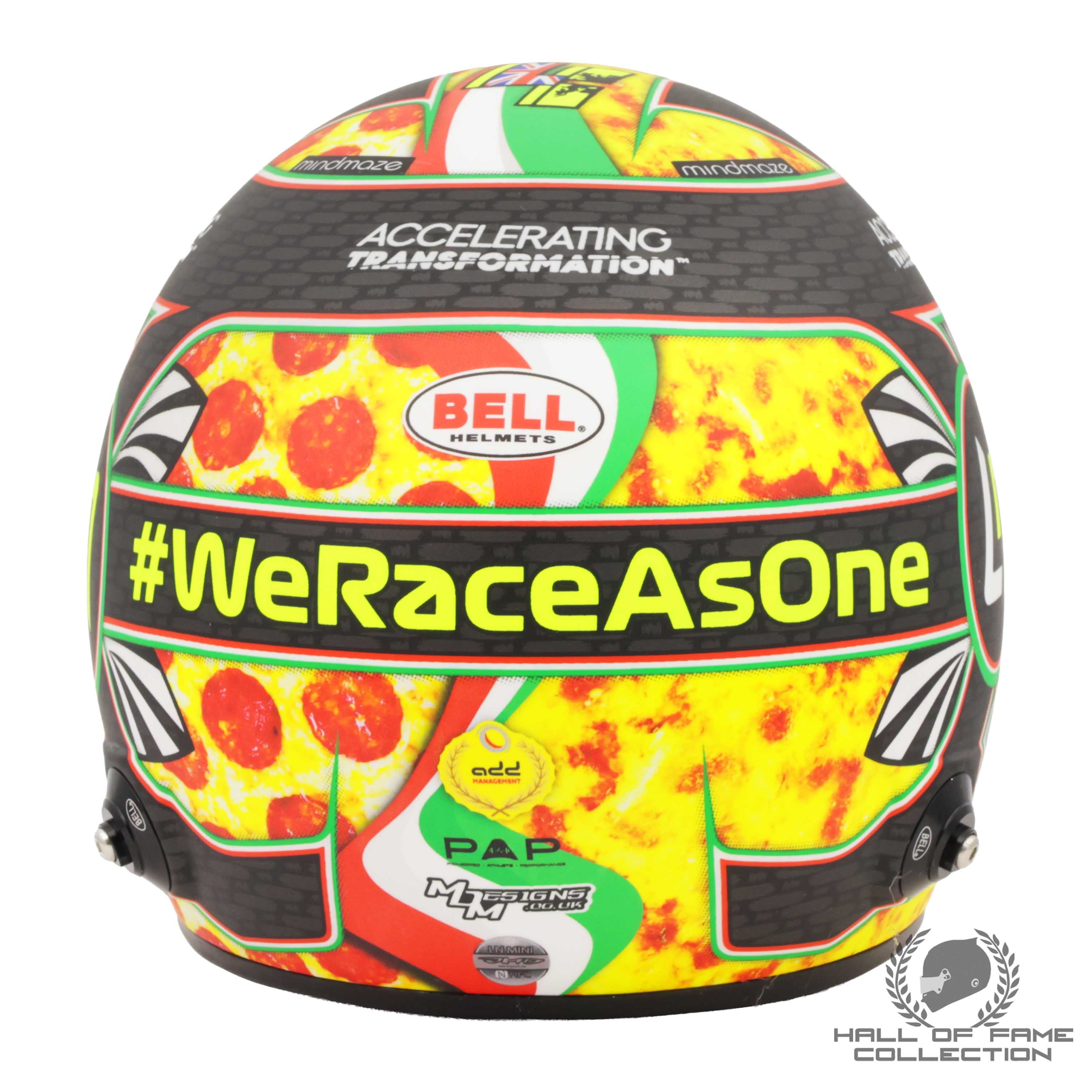 2020 Lando Norris Signed Monza GP “Pizza” Bell 1:2 Scale F1 Helmet