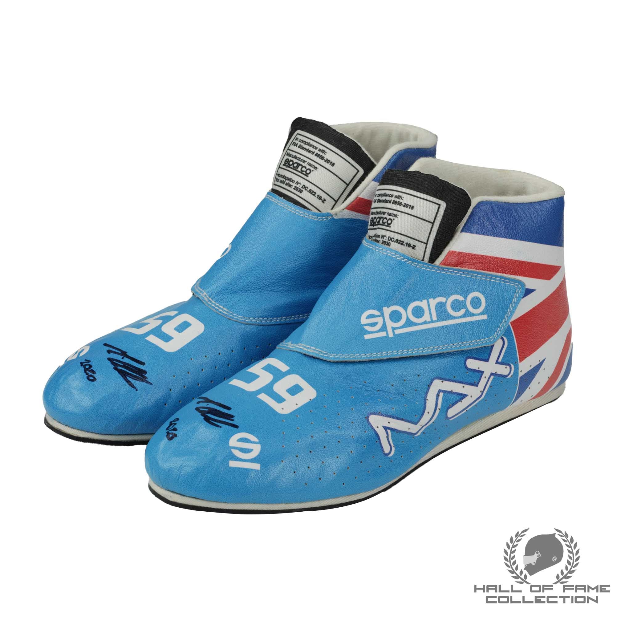 2020 Max Chilton Signed Race Used Carlin Motorsport IndyCar Boots