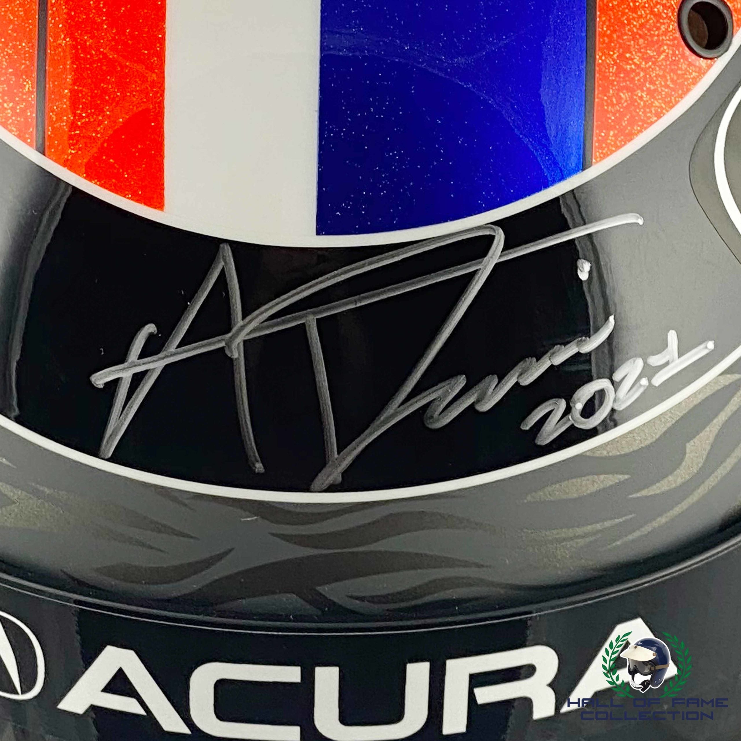 2021 Alexander Rossi Signed Race Used Acura Arai GP-7 Rolex 24 Winning Helmet