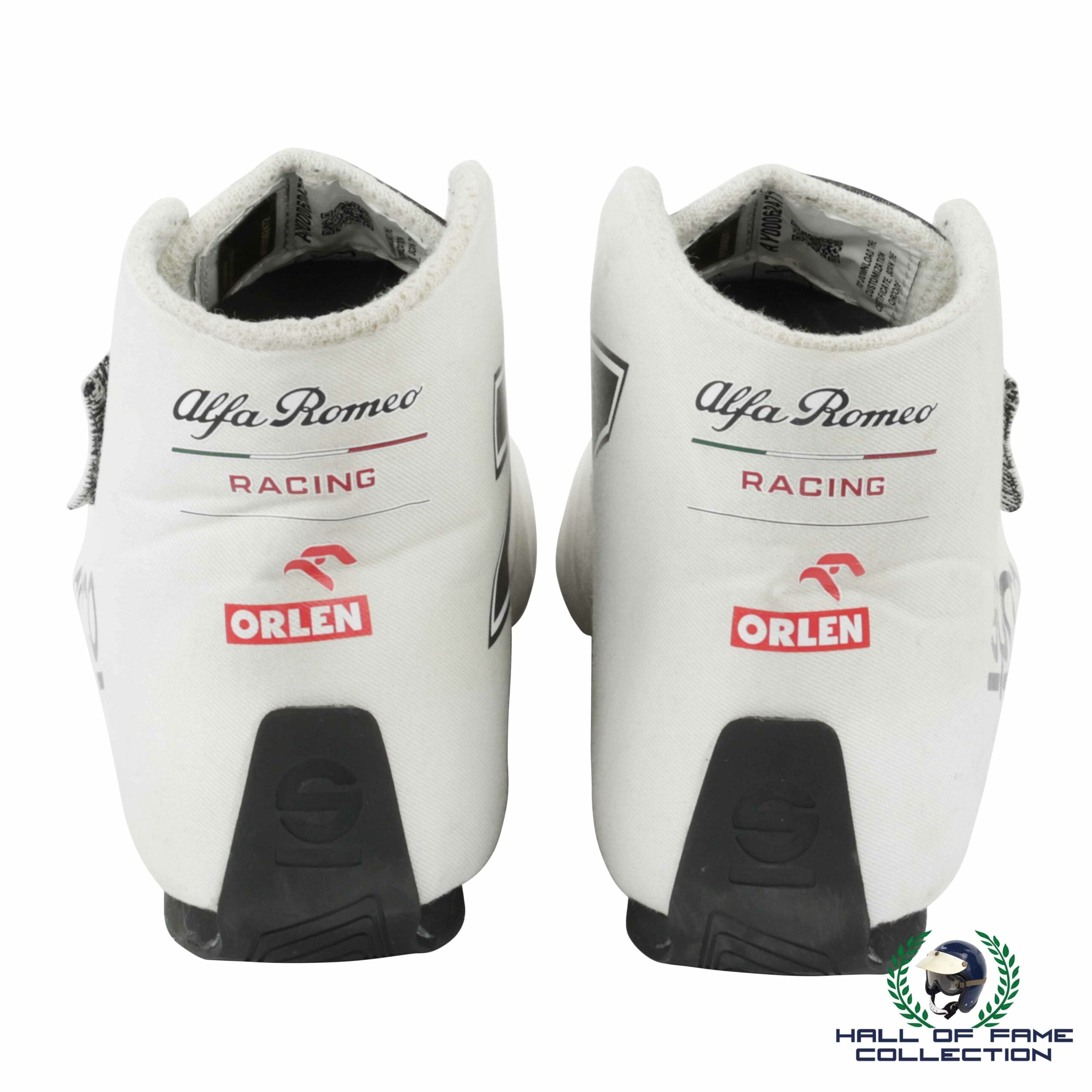 2021 Kimi Raikkonen Signed Race Used Alfa Romeo F1 Boots