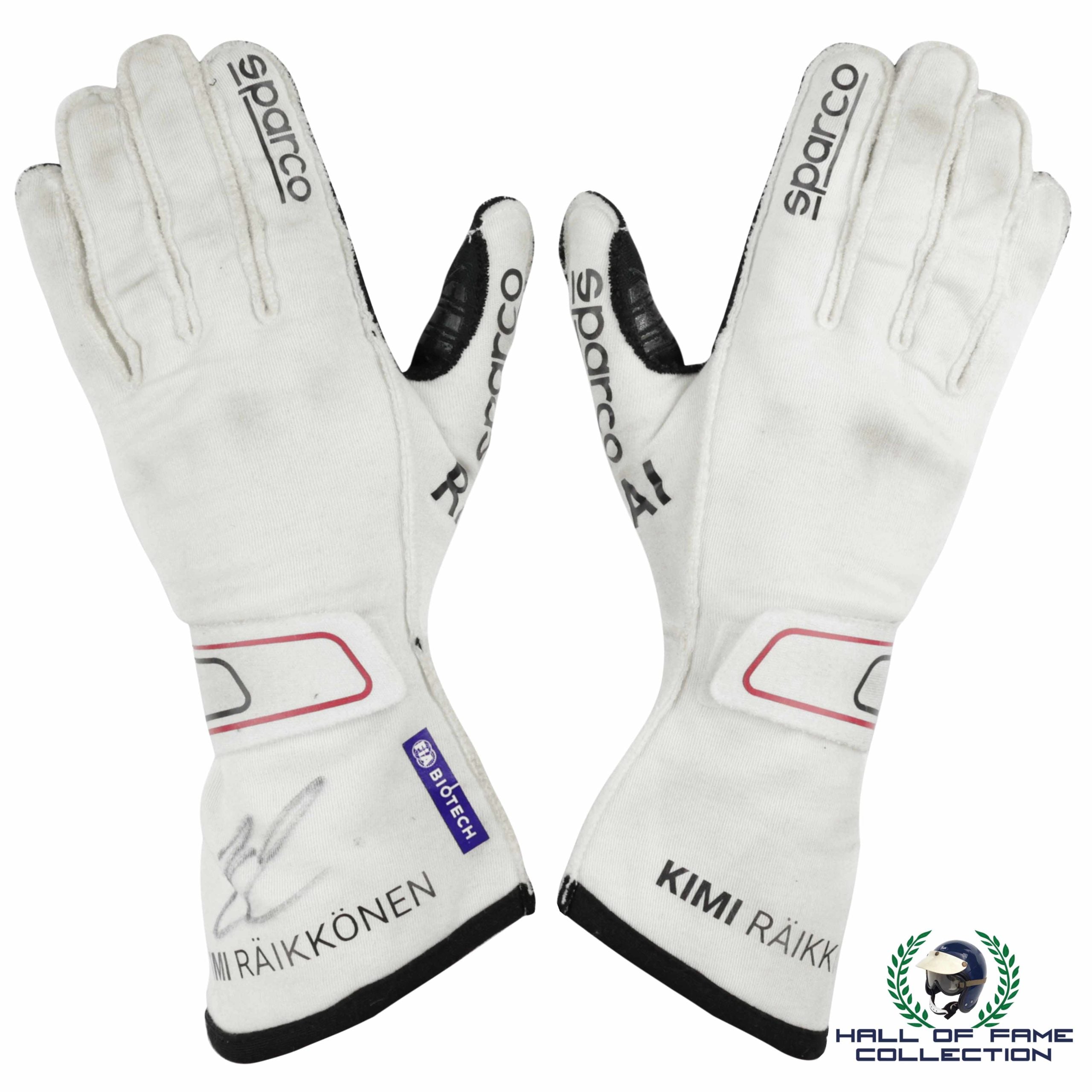 2021 Kimi Raikkonen Signed Race Used Alfa Romeo F1 Gloves