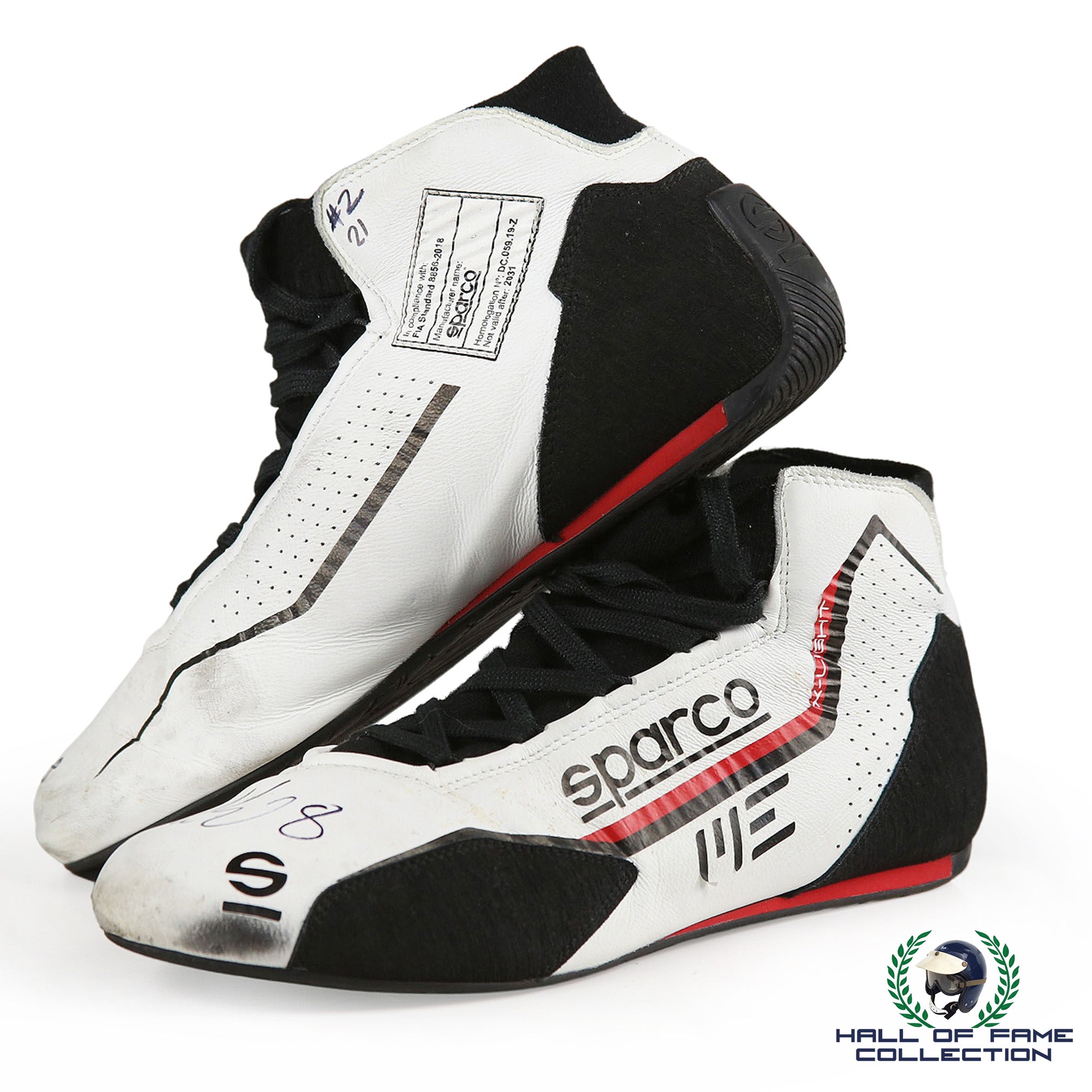 2021 Marcus Ericsson Signed Race Used Indy 500 / Indy GP Chip Ganassi Racing IndyCar Boots