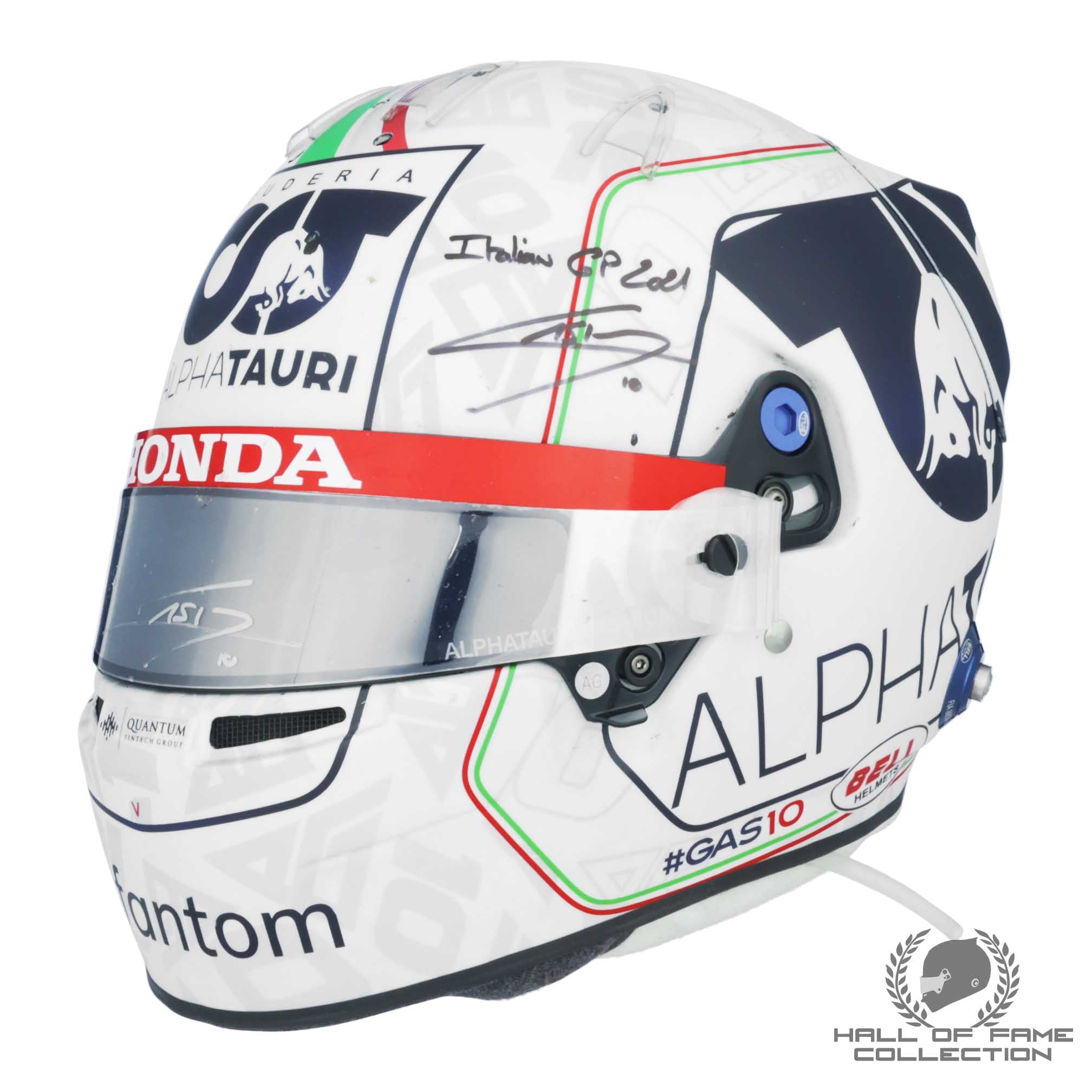 2021 Pierre Gasly Race Used Italian GP AlphaTauri F1 Helmet