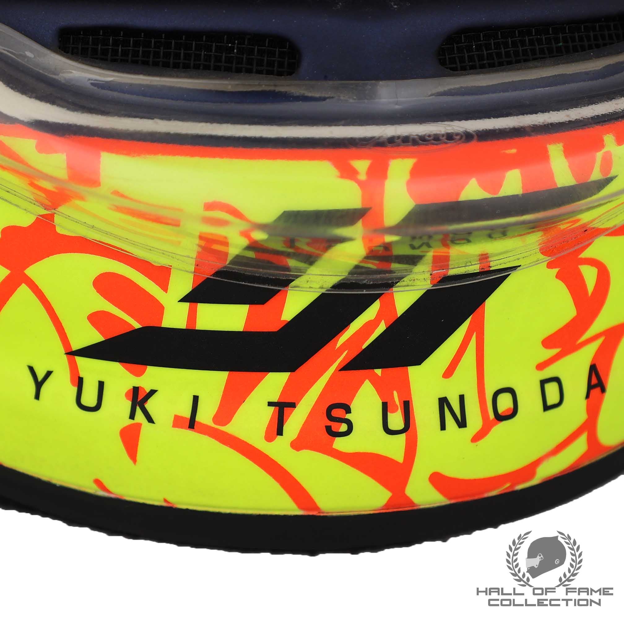 2021 Yuki Tsunoda Mexico & Qatar GP Race Used AlphaTauri F1 Helmet