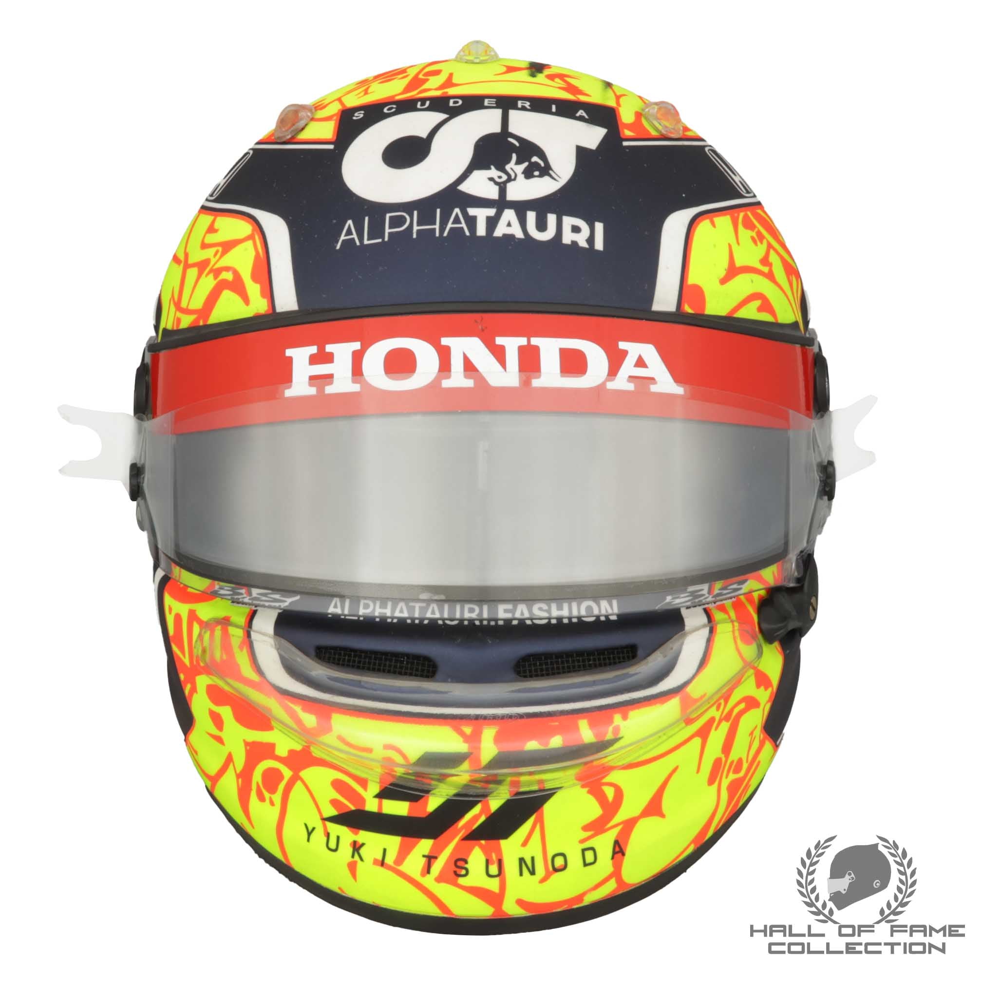 2021 Yuki Tsunoda Mexico & Qatar GP Race Used AlphaTauri F1 Helmet