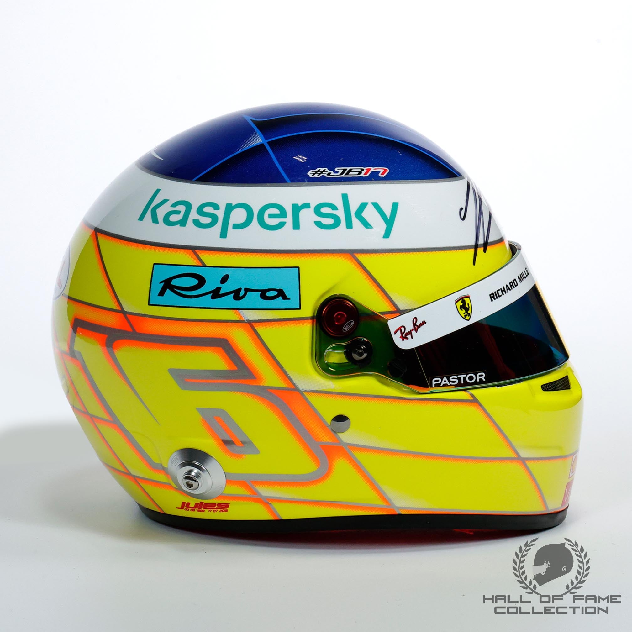 2021 Charles Leclerc Signed 1:2 Scale Bell French GP Scuderia Ferrari F1 Helmet