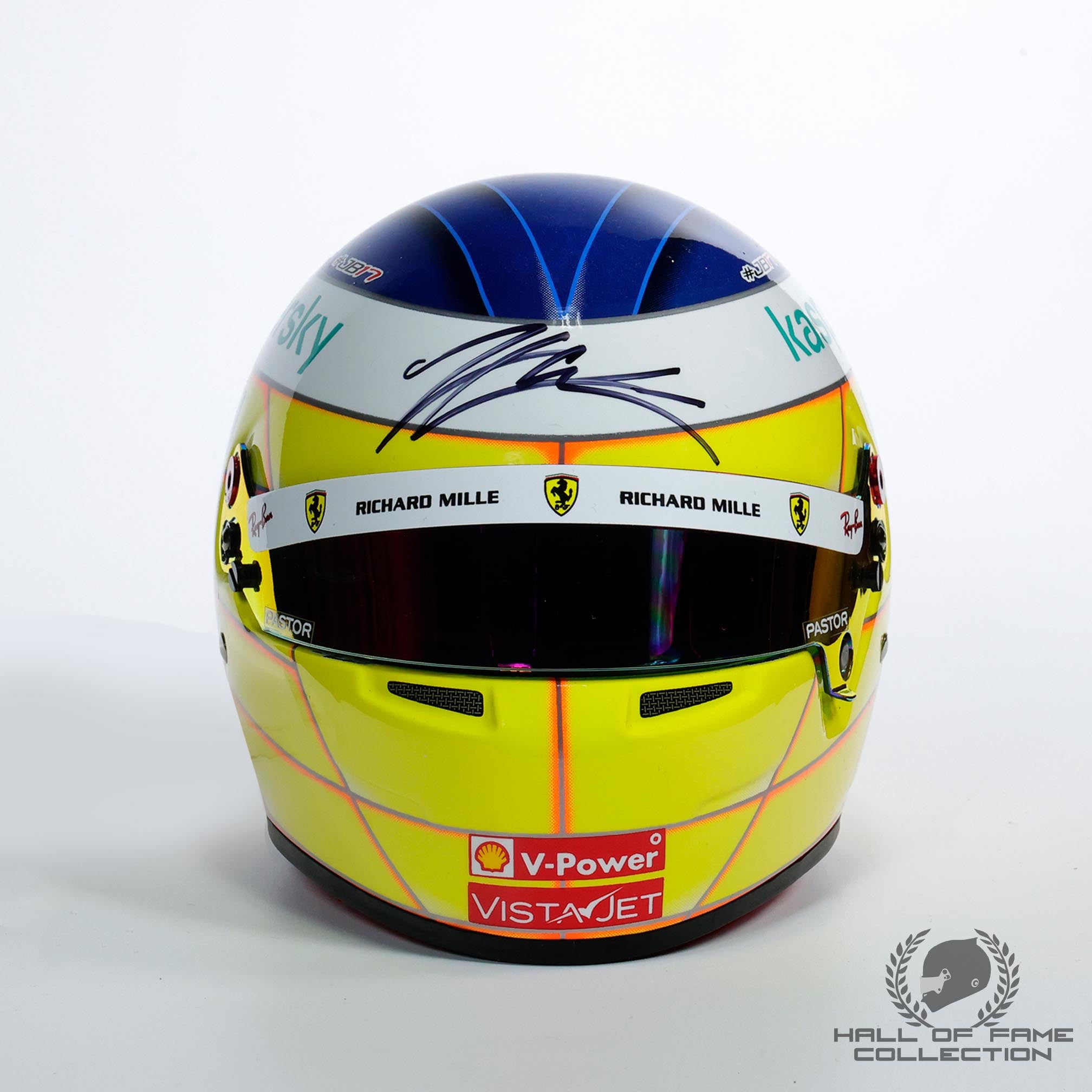 2021 Charles Leclerc Signed 1:2 Scale Bell French GP Scuderia Ferrari F1 Helmet