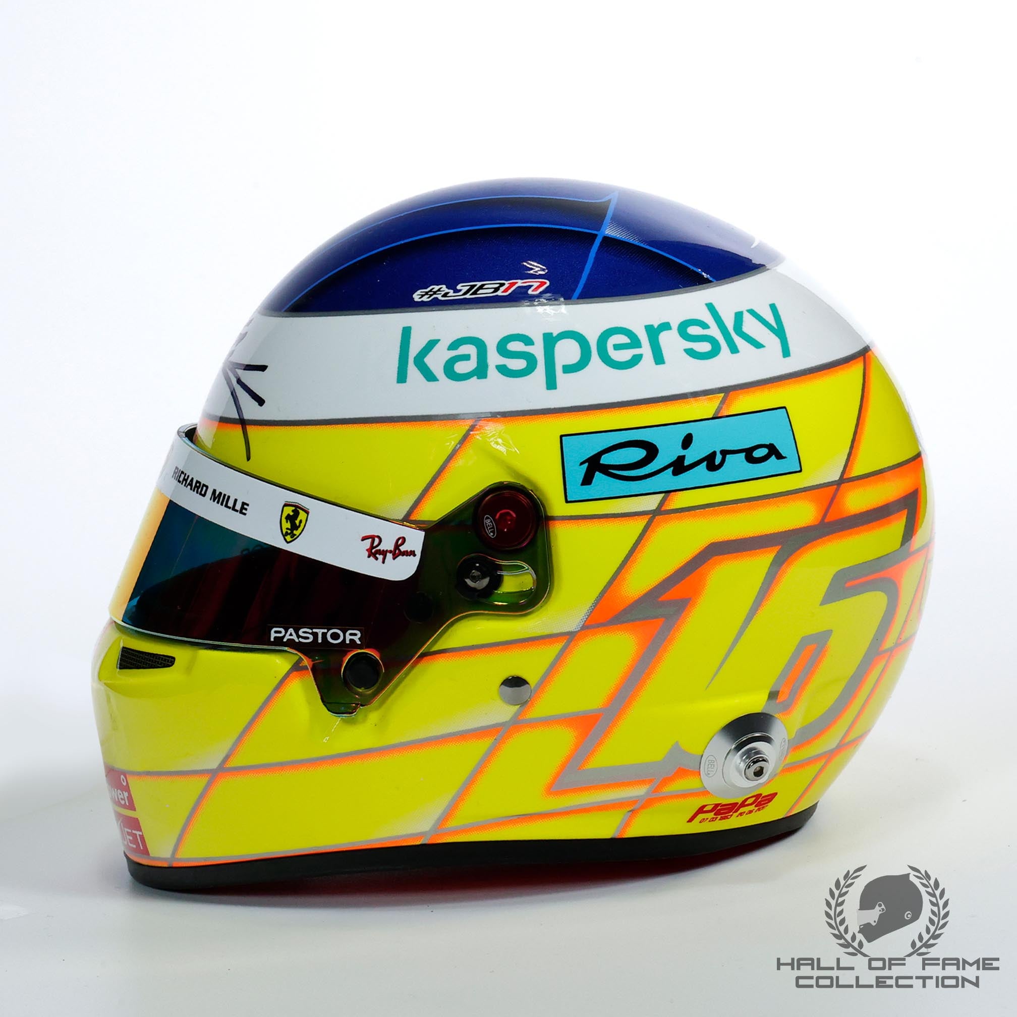 2021 Charles Leclerc Signed 1:2 Scale Bell French GP Scuderia Ferrari F1 Helmet