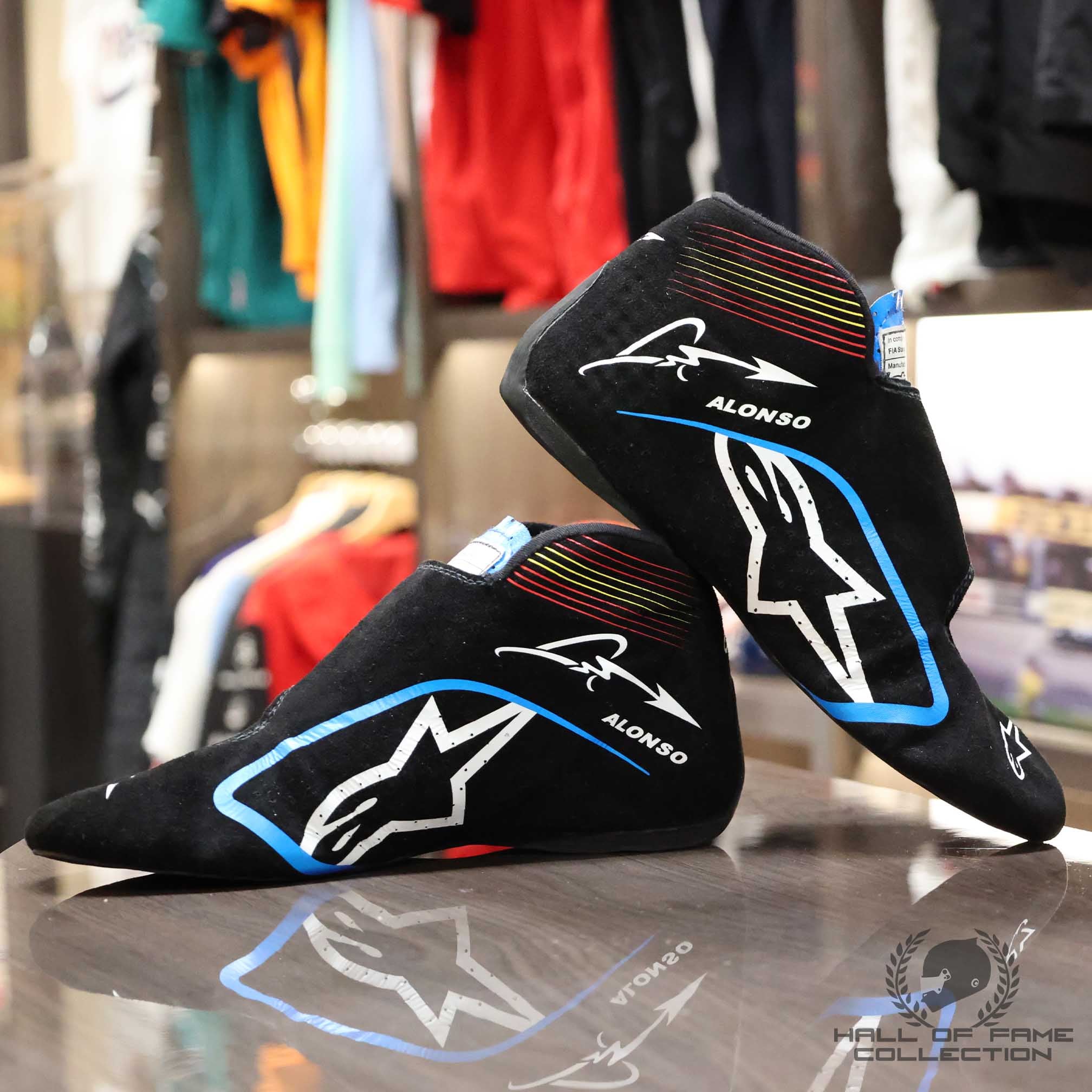 2021 Fernando Alonso Alpinestars Used Alpine F1 Boots