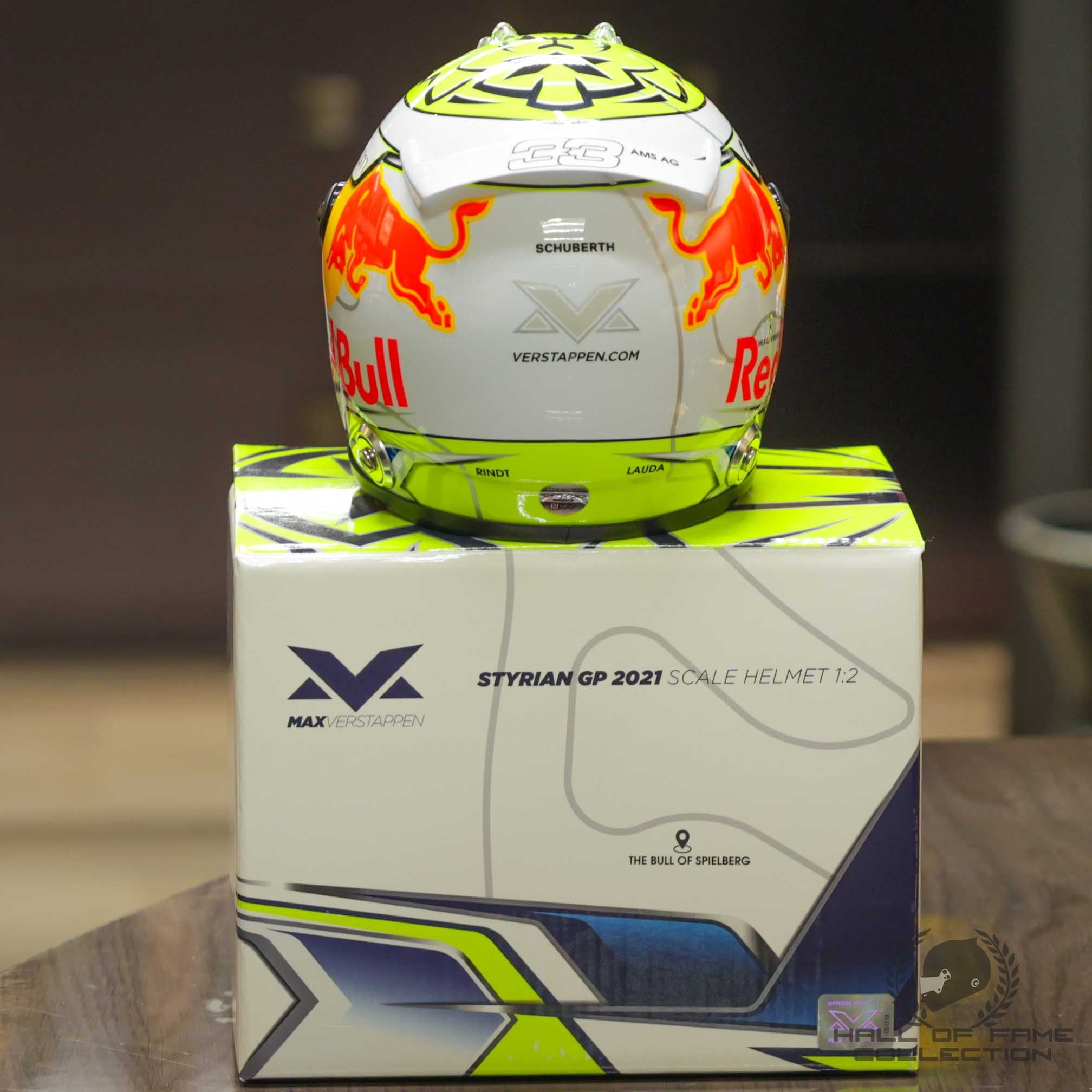 2021 Max Verstappen Signed Styrian Grand Prix Red Bull Racing 1:2 Scale F1 Helmet
