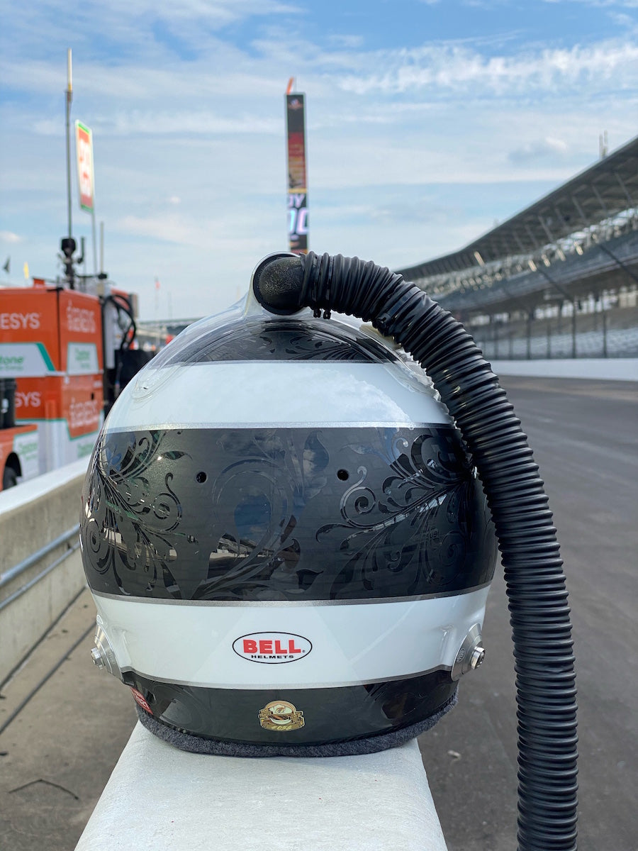 CHARITY AUCTION 2021 Sebastien Bourdais Signed Indy 500 Race Used AJ Foyt Enterprises IndyCar Helmet (Auction Closed)