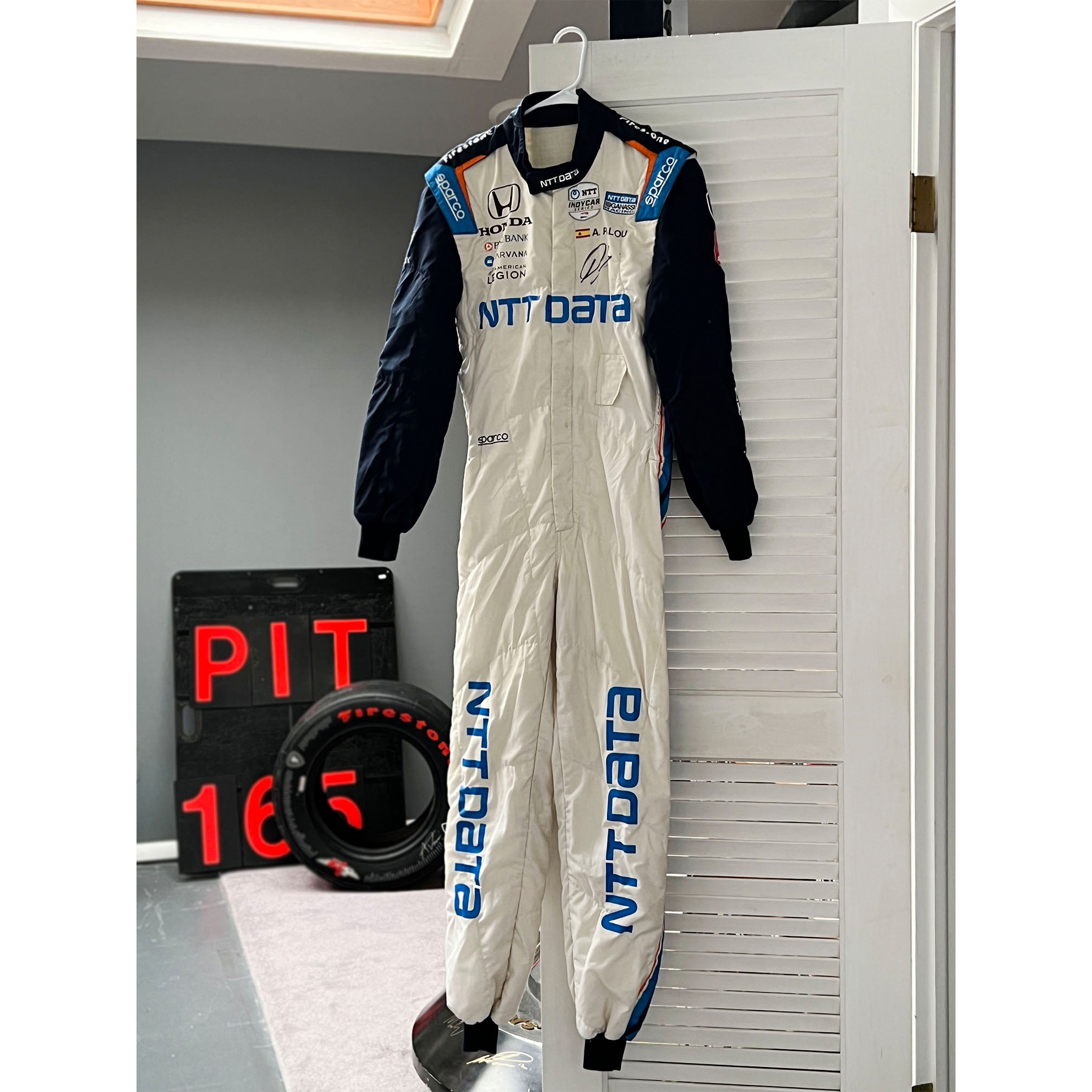 2022 Alex Palou Signed Double Podium Race Used Chip Ganassi Racing IndyCar Suit