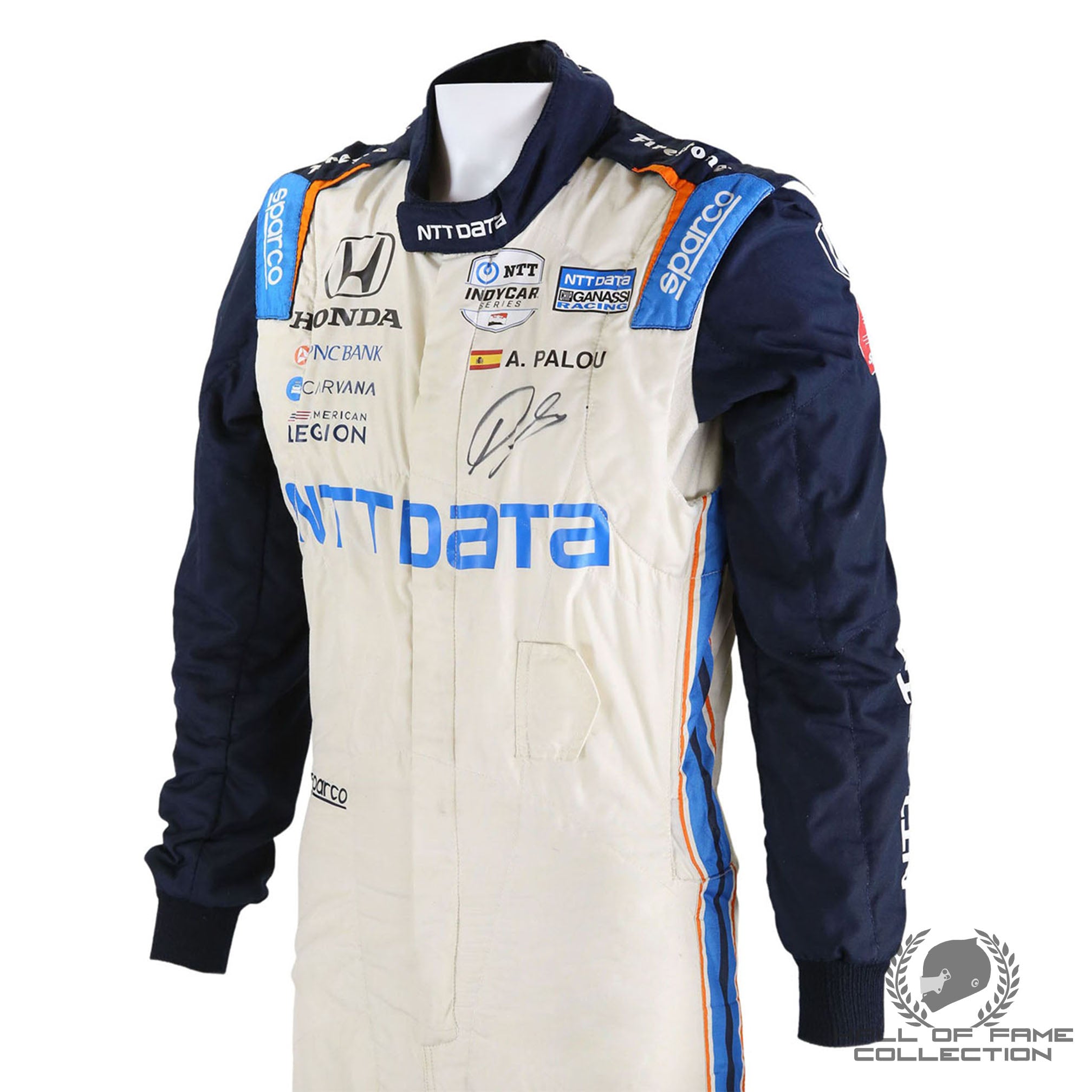 2022 Alex Palou Signed Double Podium Race Used Chip Ganassi Racing IndyCar Suit