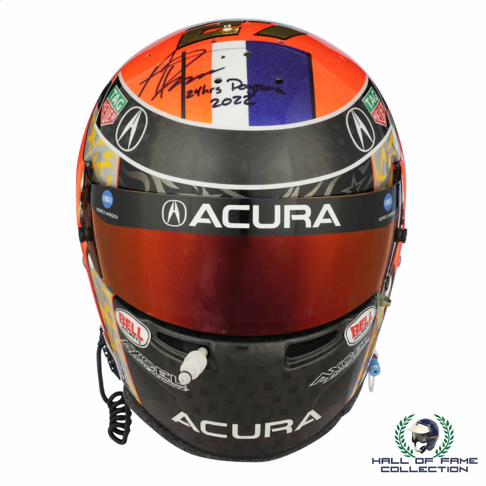 2022 Alexander Rossi Signed Rolex 24hr Used Wayne Taylor Racing IMSA Helmet