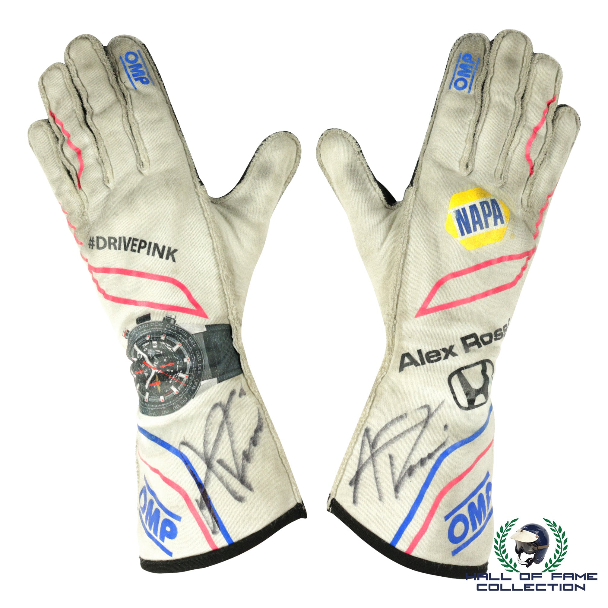 2022 Alexander Rossi Signed Race Used Andretti Autosport IndyCar Gloves