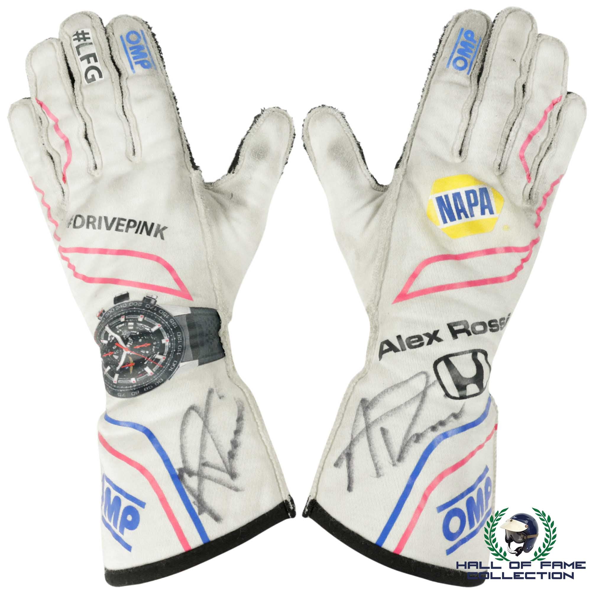 2022 Alexander Rossi Race Winning Gallagher Grand Prix IndyCar Gloves